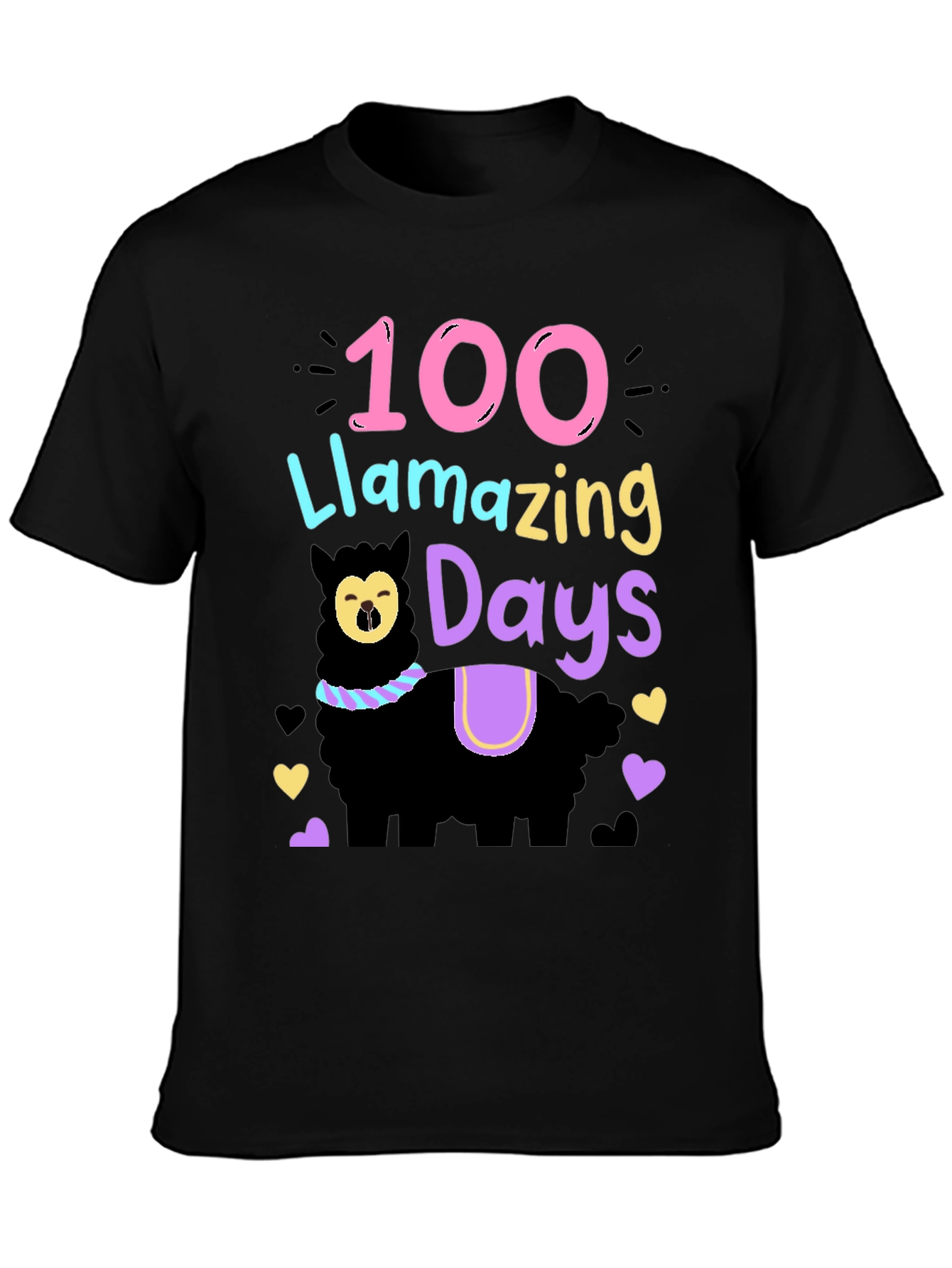 100 Llamazing Days T-Shirt - Fun School Tee