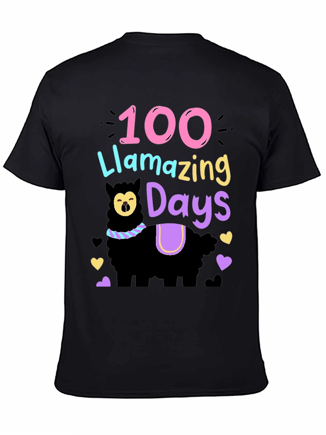 100 Llamazing Days T-Shirt - Fun School Tee