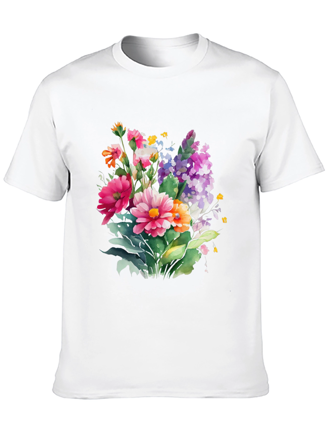 Floral Bouquet Graphic Tee - Stylish Comfort