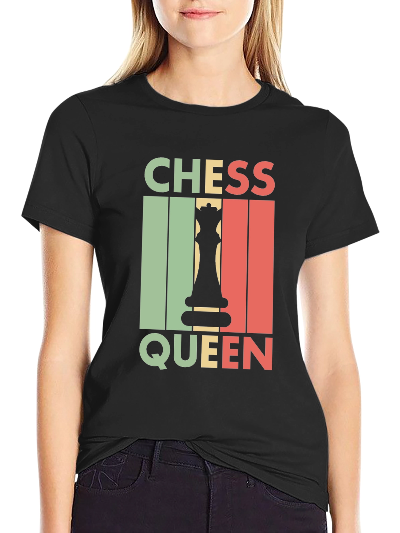 Chess Queen Graphic Tee - Retro Style Unisex T-Shirt