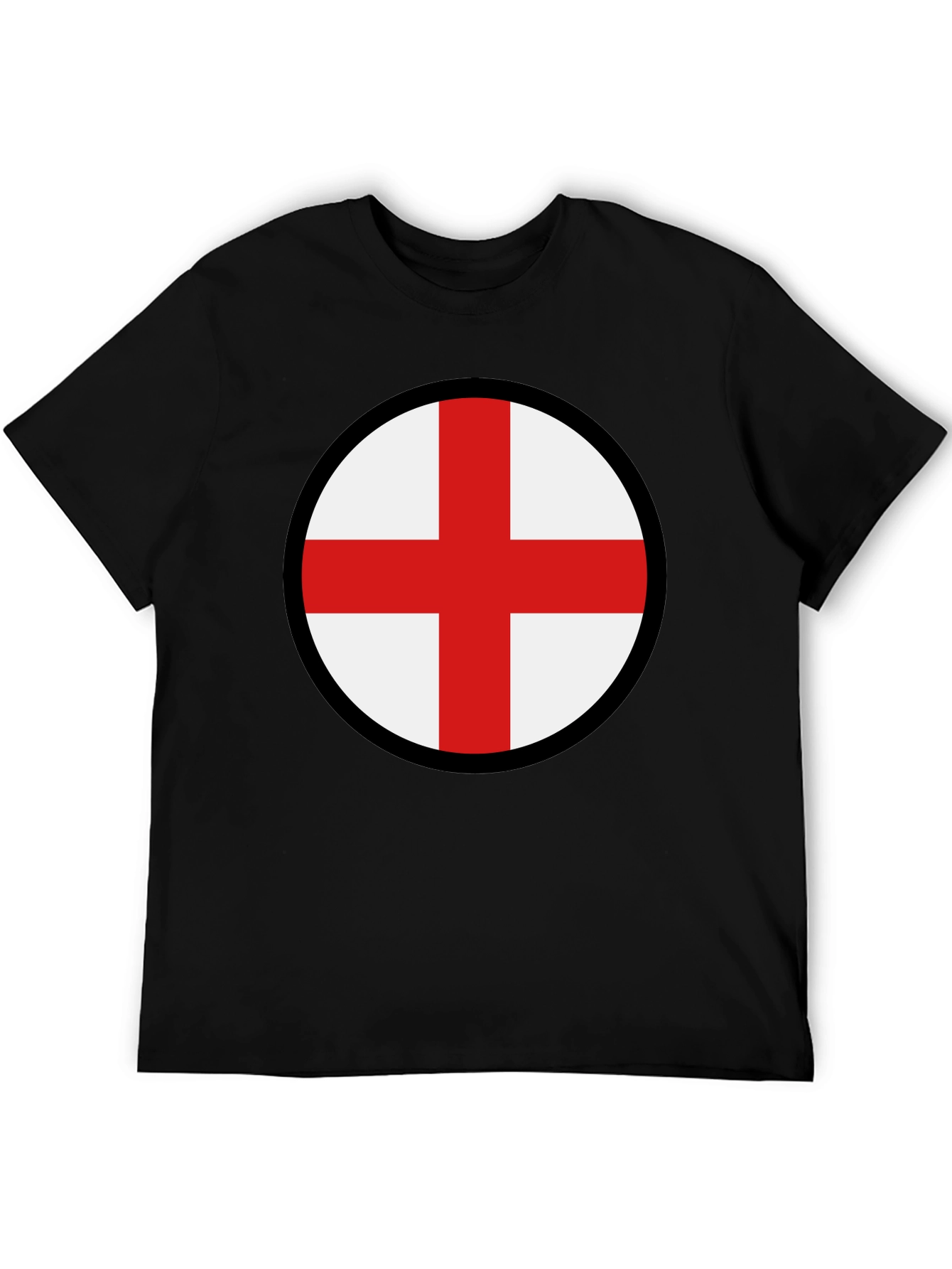 England Flag Graphic Tee - Black Cotton Blend