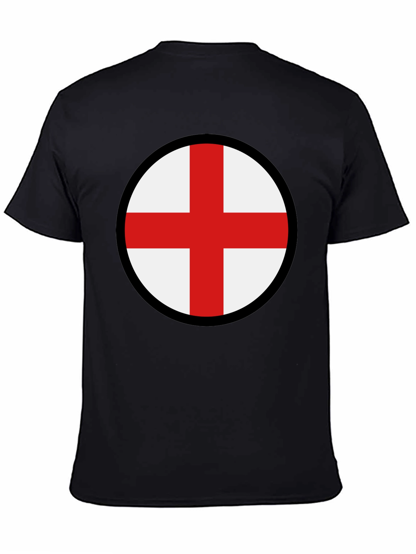 England Flag Graphic Tee - Black Cotton Blend