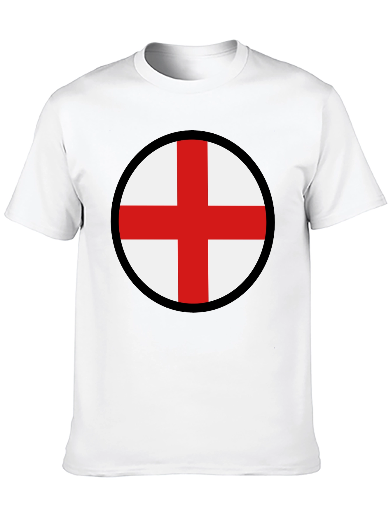 England Flag Graphic Tee - Black Cotton Blend