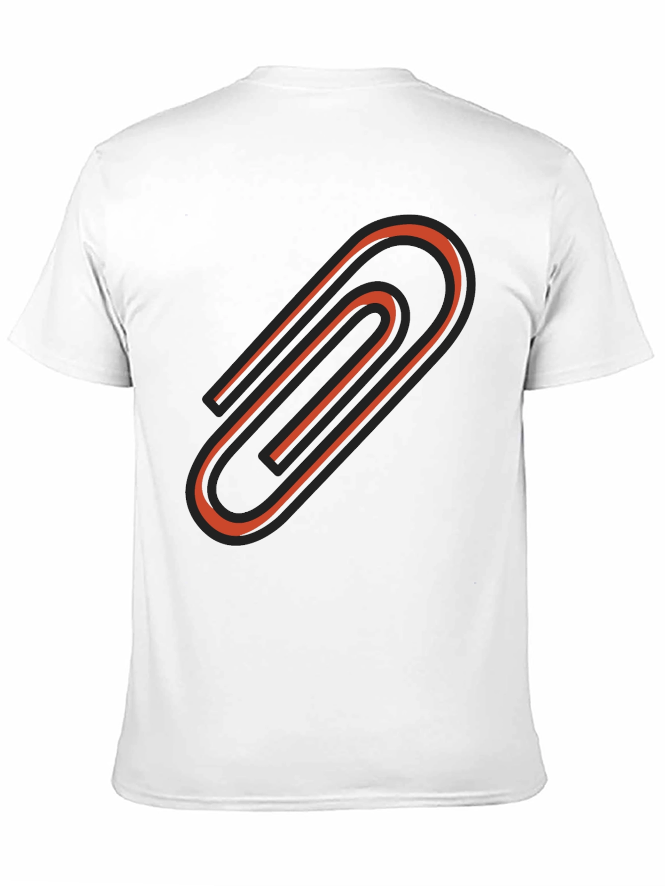 Paperclip Graphic Tee - Modern Black T-Shirt