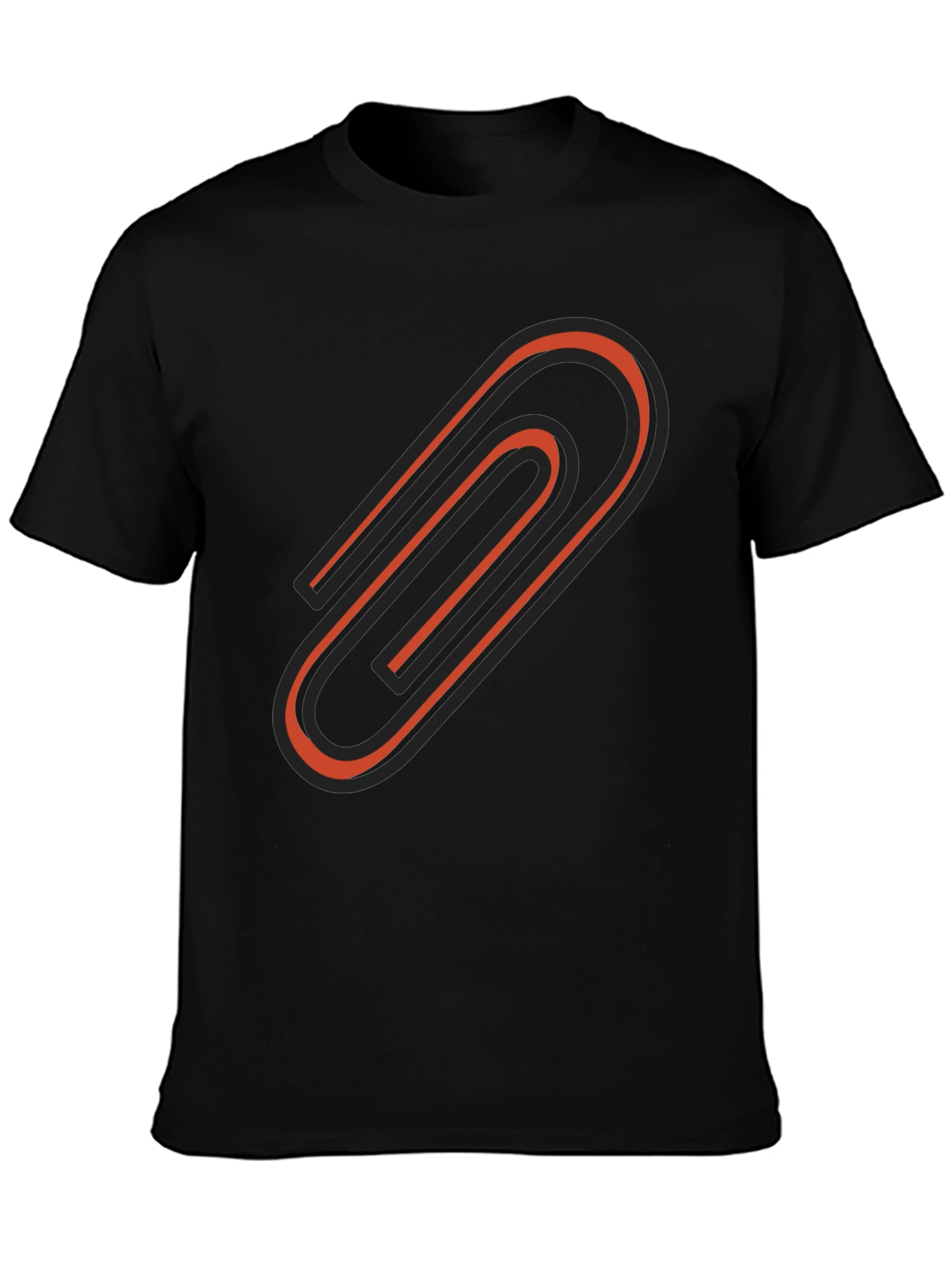 Paperclip Graphic Tee - Modern Black T-Shirt