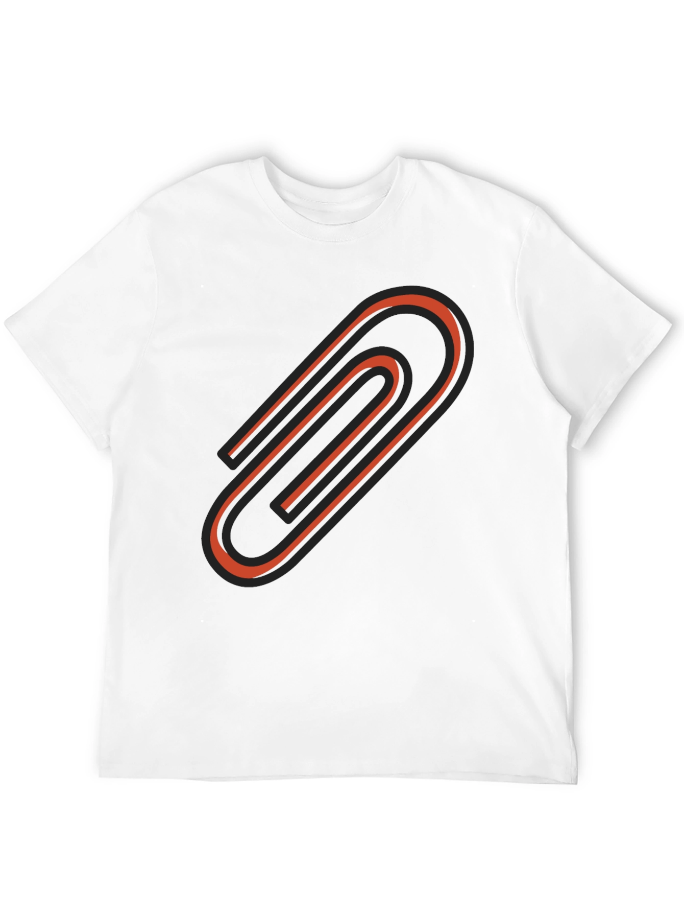 Paperclip Graphic Tee - Modern Black T-Shirt