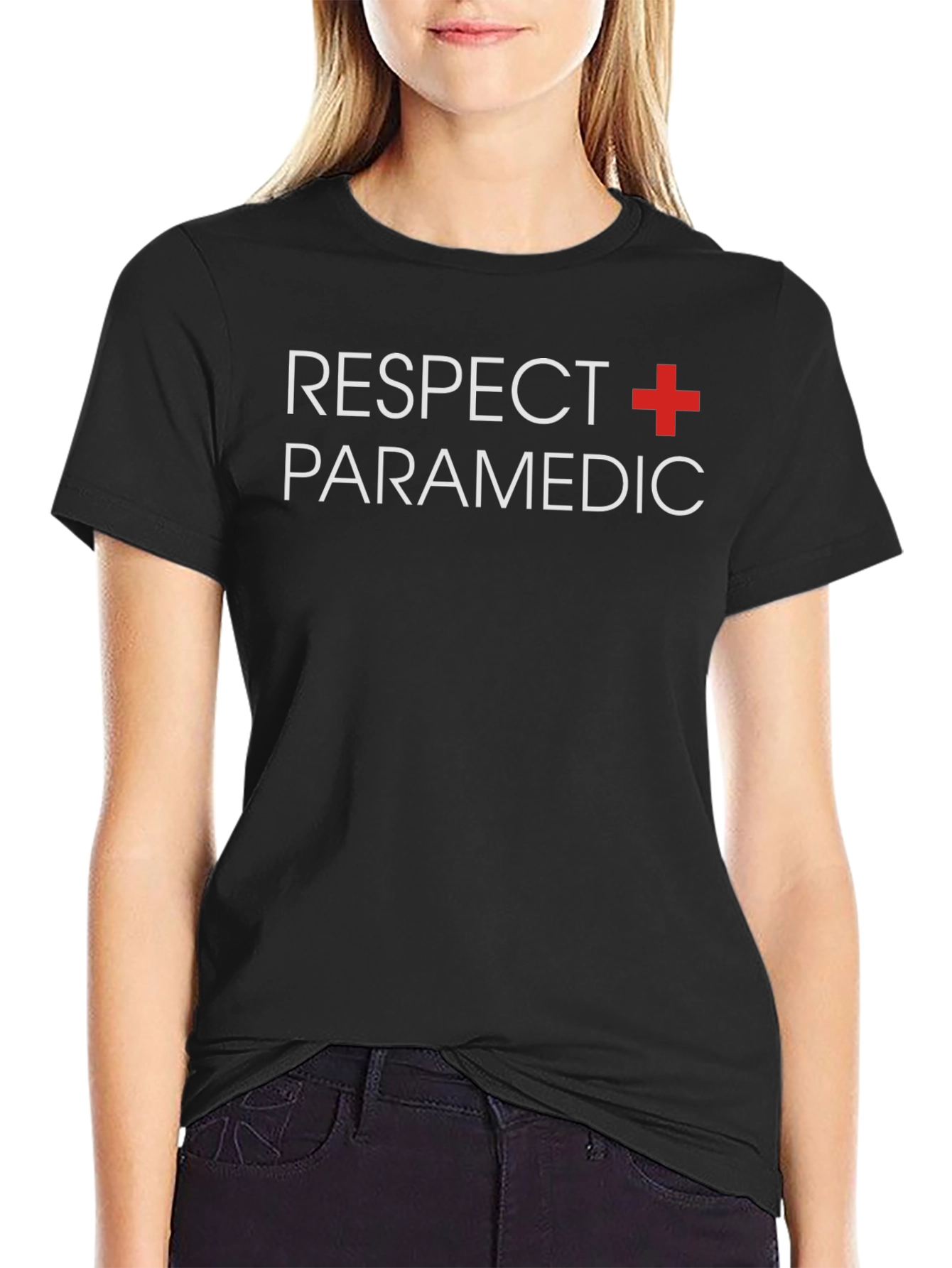 Respect Paramedics Crew T-Shirt - Medical Hero Appreciation