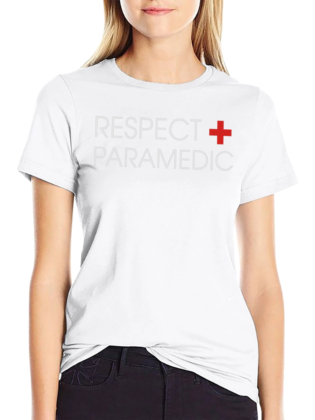 Respect Paramedics Crew T-Shirt - Medical Hero Appreciation