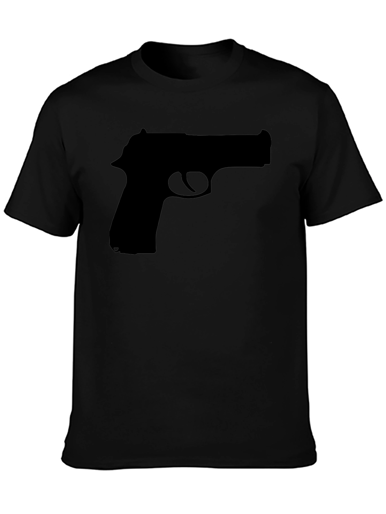 Gun Silhouette Black T-Shirt