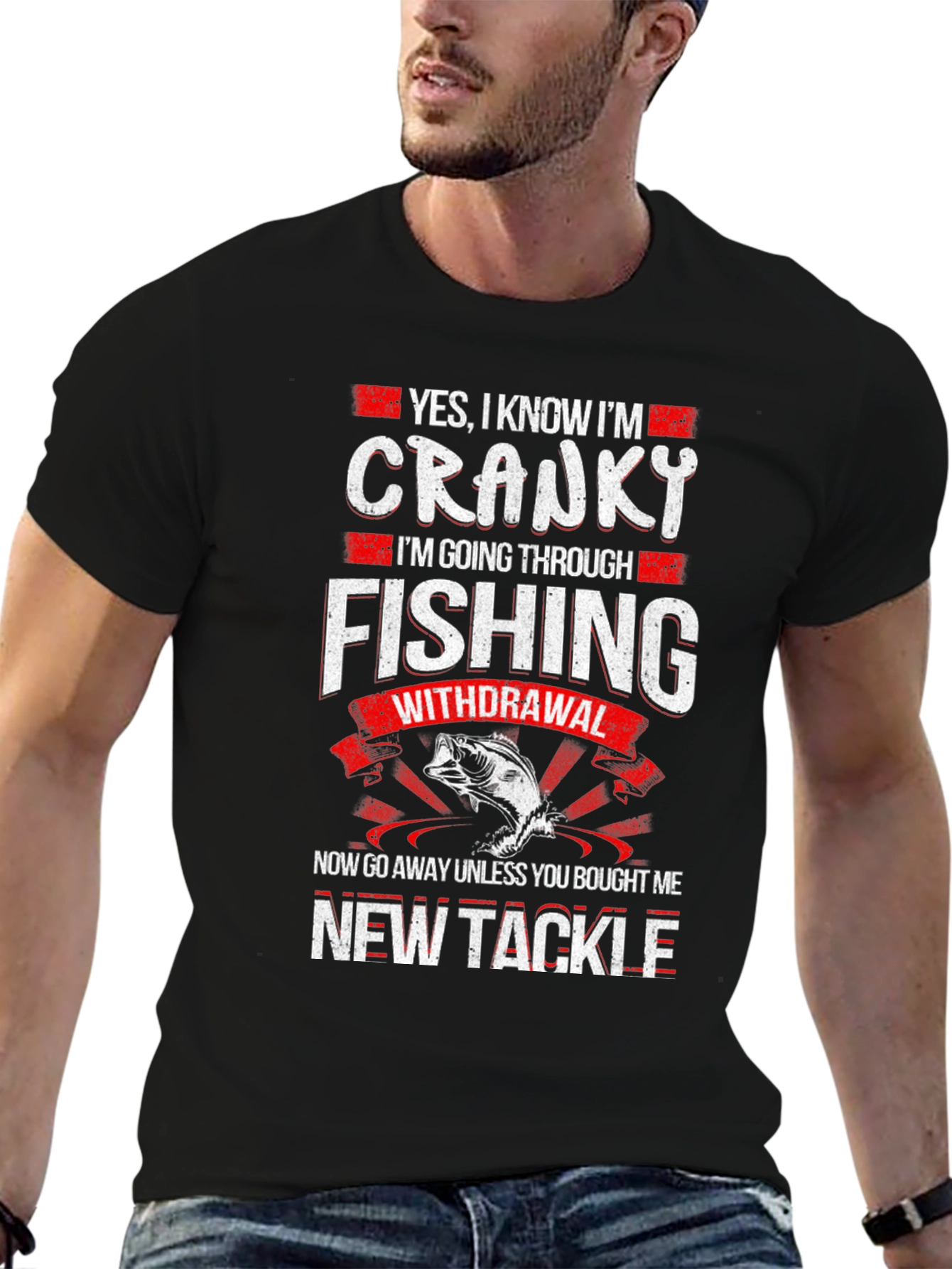 Cranky Fishing Withdrawal Novelty T-Shirt