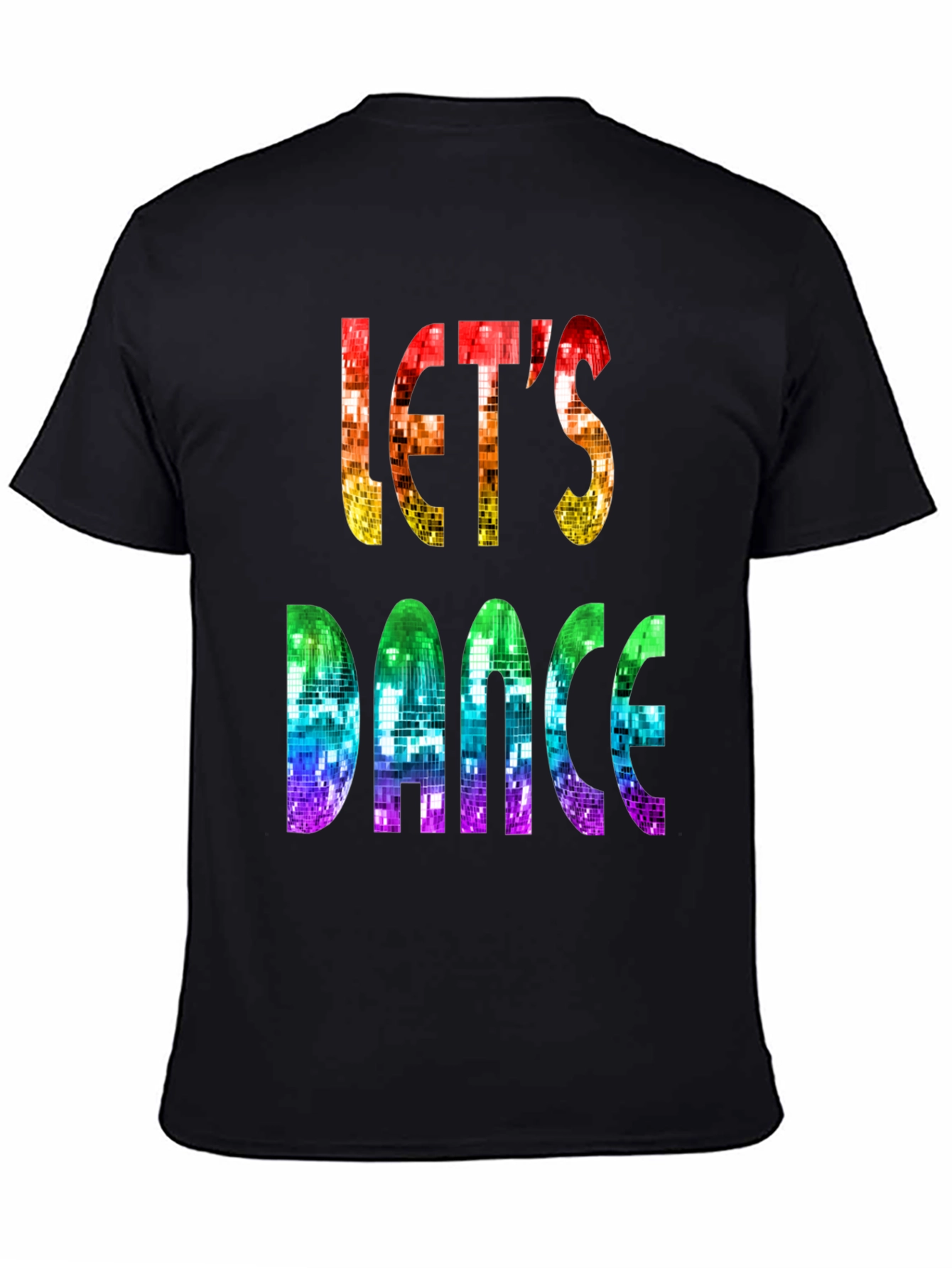 Lets Dance Disco Party T-Shirt - Retro Rainbow Design