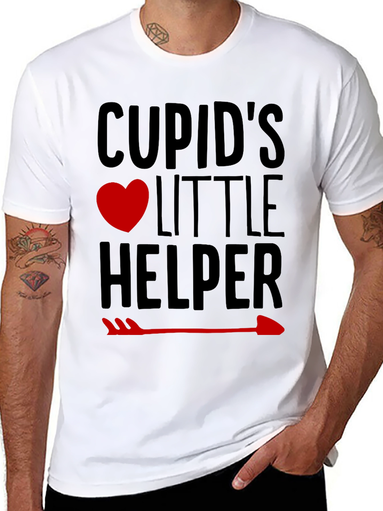 Cupids Little Helper Valentines Day T-Shirt