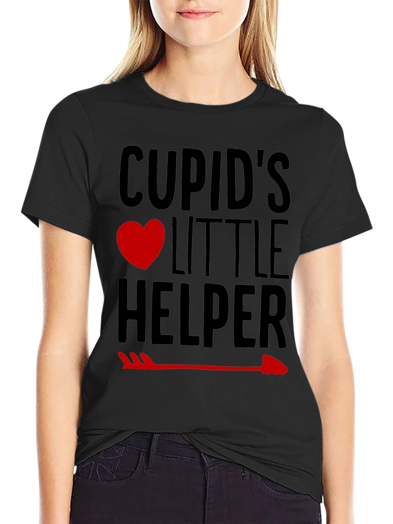 Cupids Little Helper Valentines Day T-Shirt