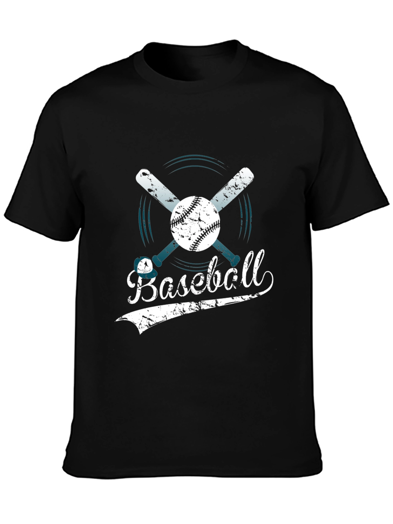 Baseball Graphic Tee - Distressed Design