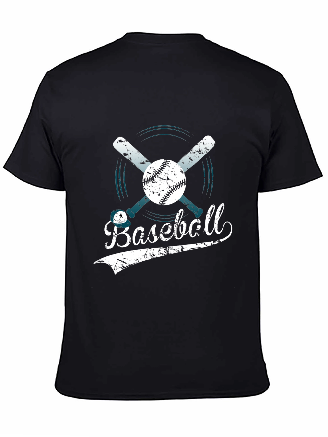 Baseball Graphic Tee - Distressed Design