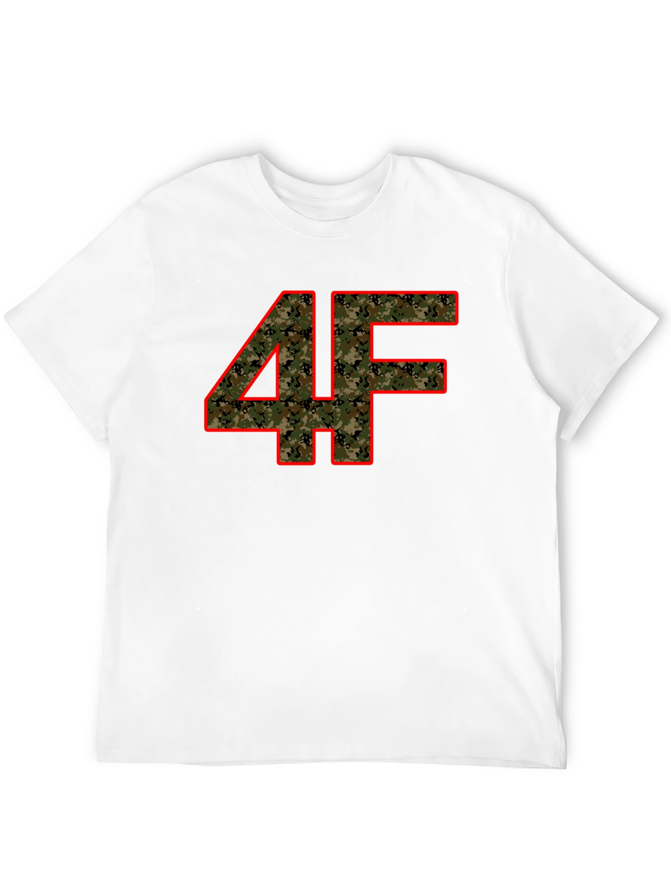 Camo 4F Graphic Print Black T-Shirt