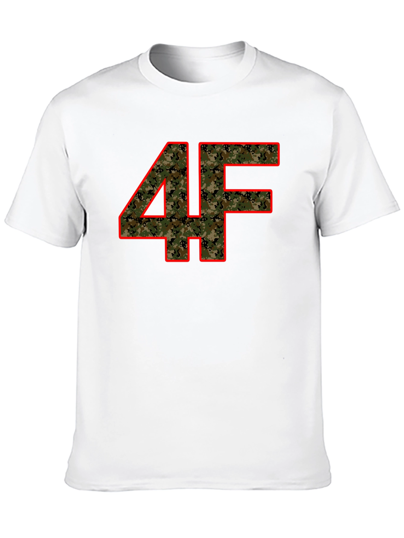 Camo 4F Graphic Print Black T-Shirt