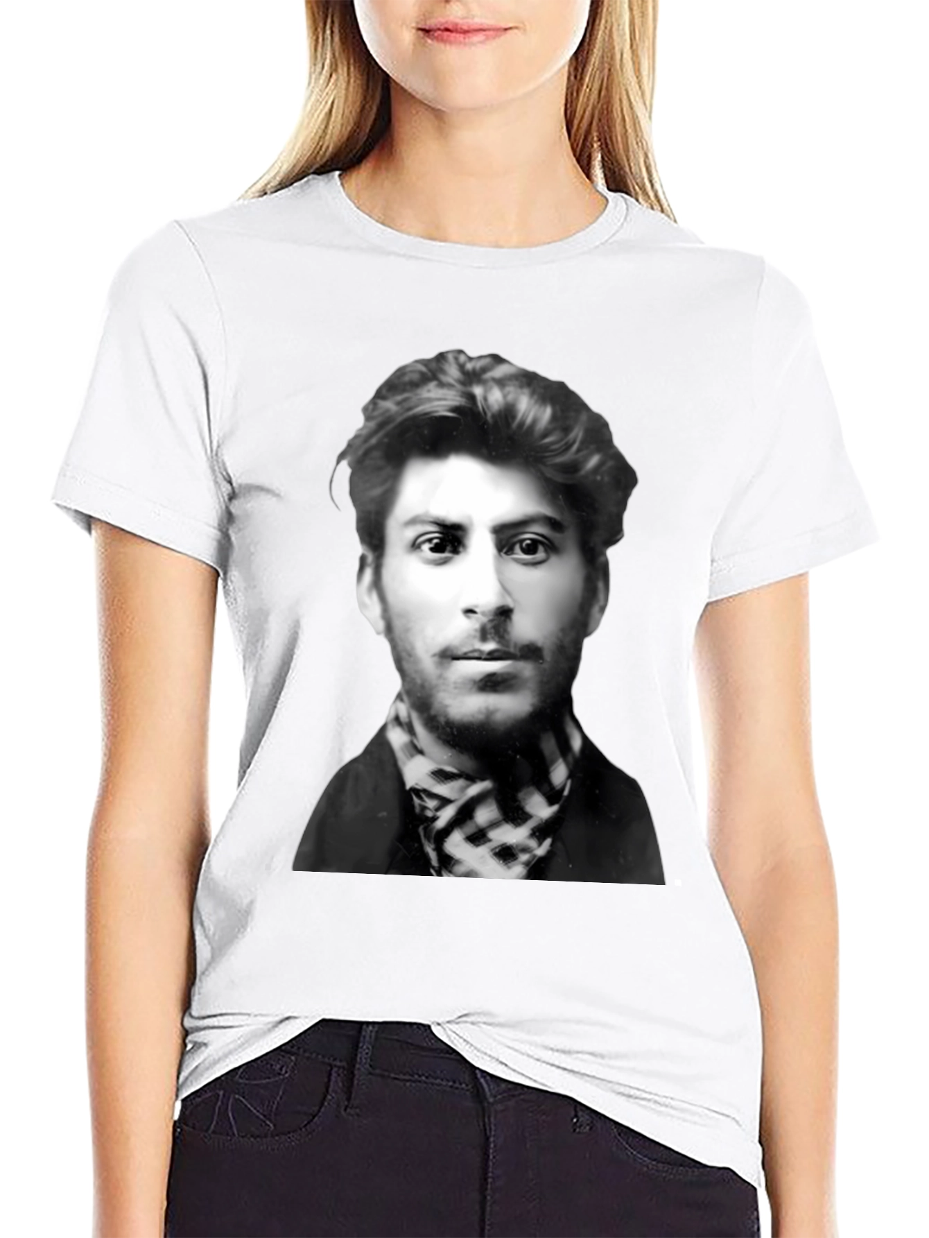 Stalin Portrait Black T-Shirt
