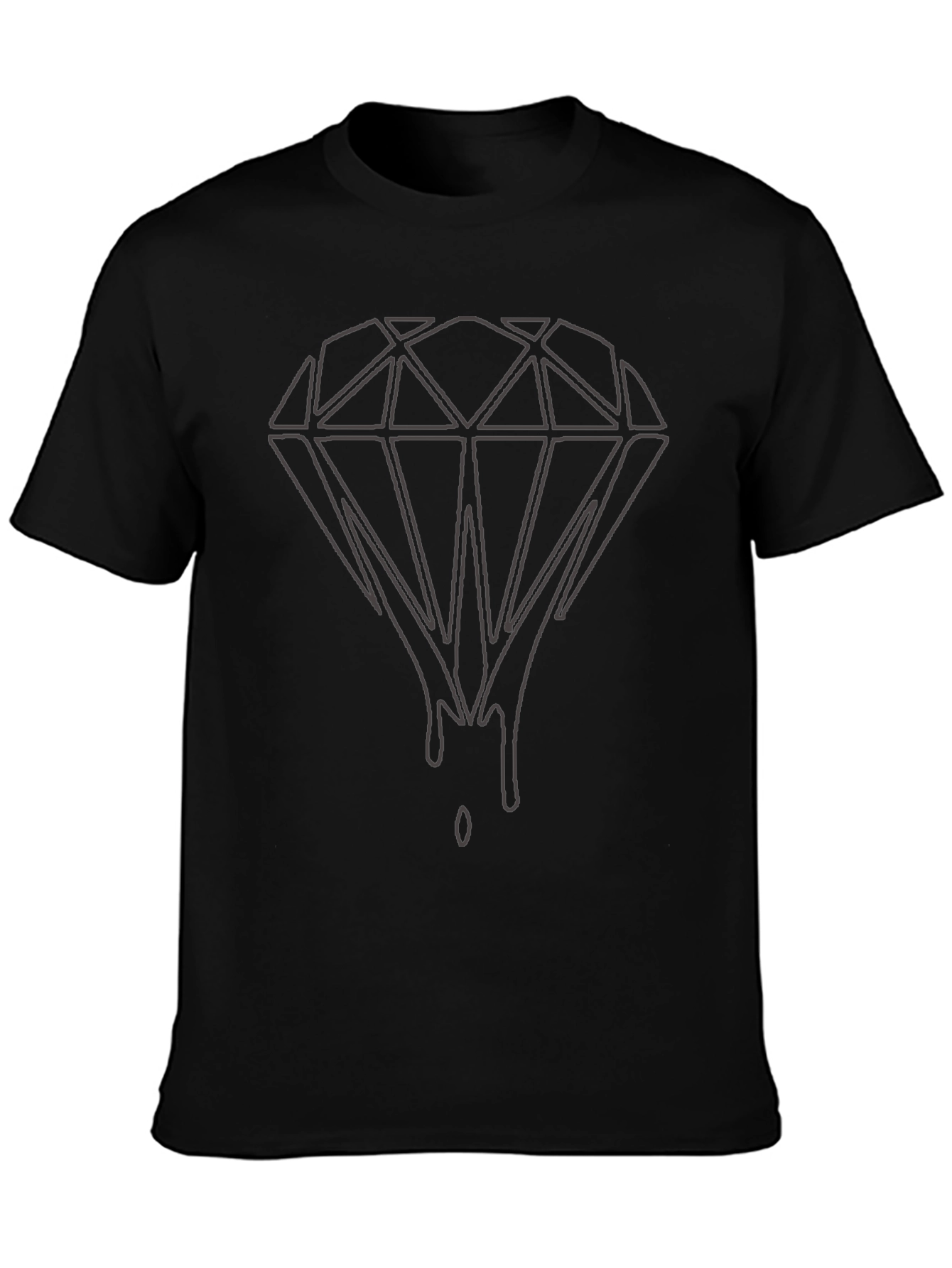 Dripping Diamond Graphic Tee - Modern Streetwear
