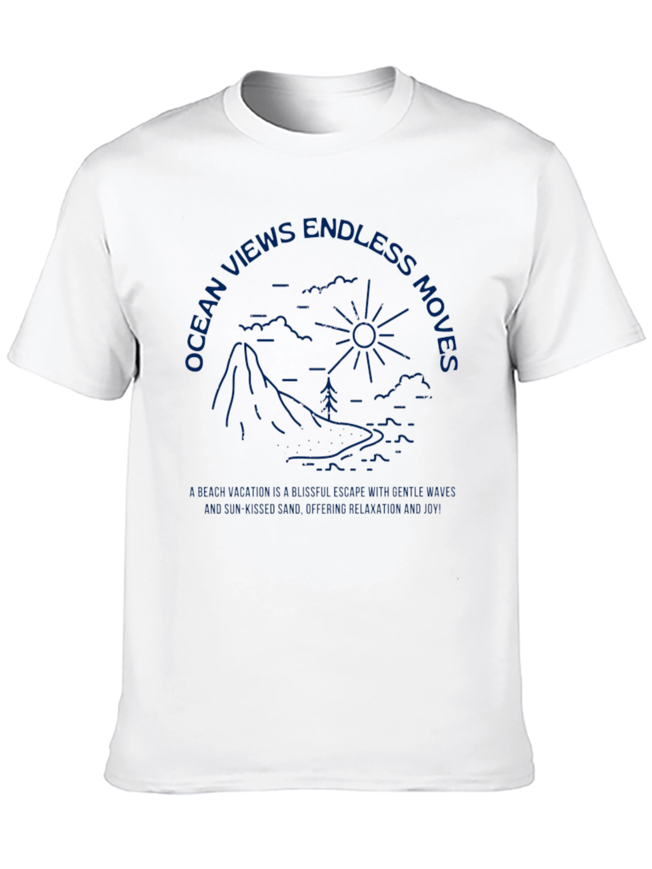 Ocean Views T-Shirt Relaxing Vacation Graphic Tee