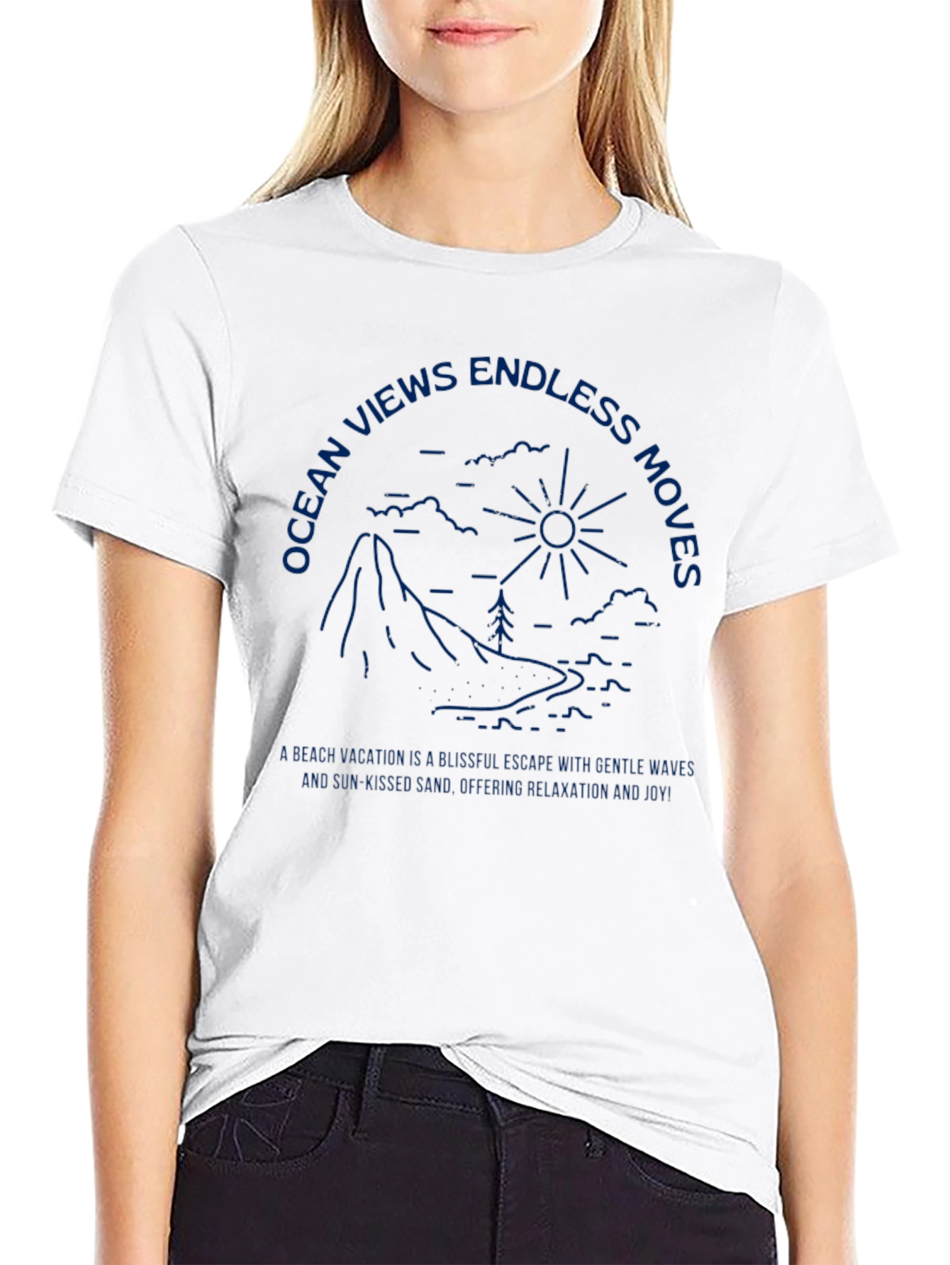 Ocean Views T-Shirt Relaxing Vacation Graphic Tee
