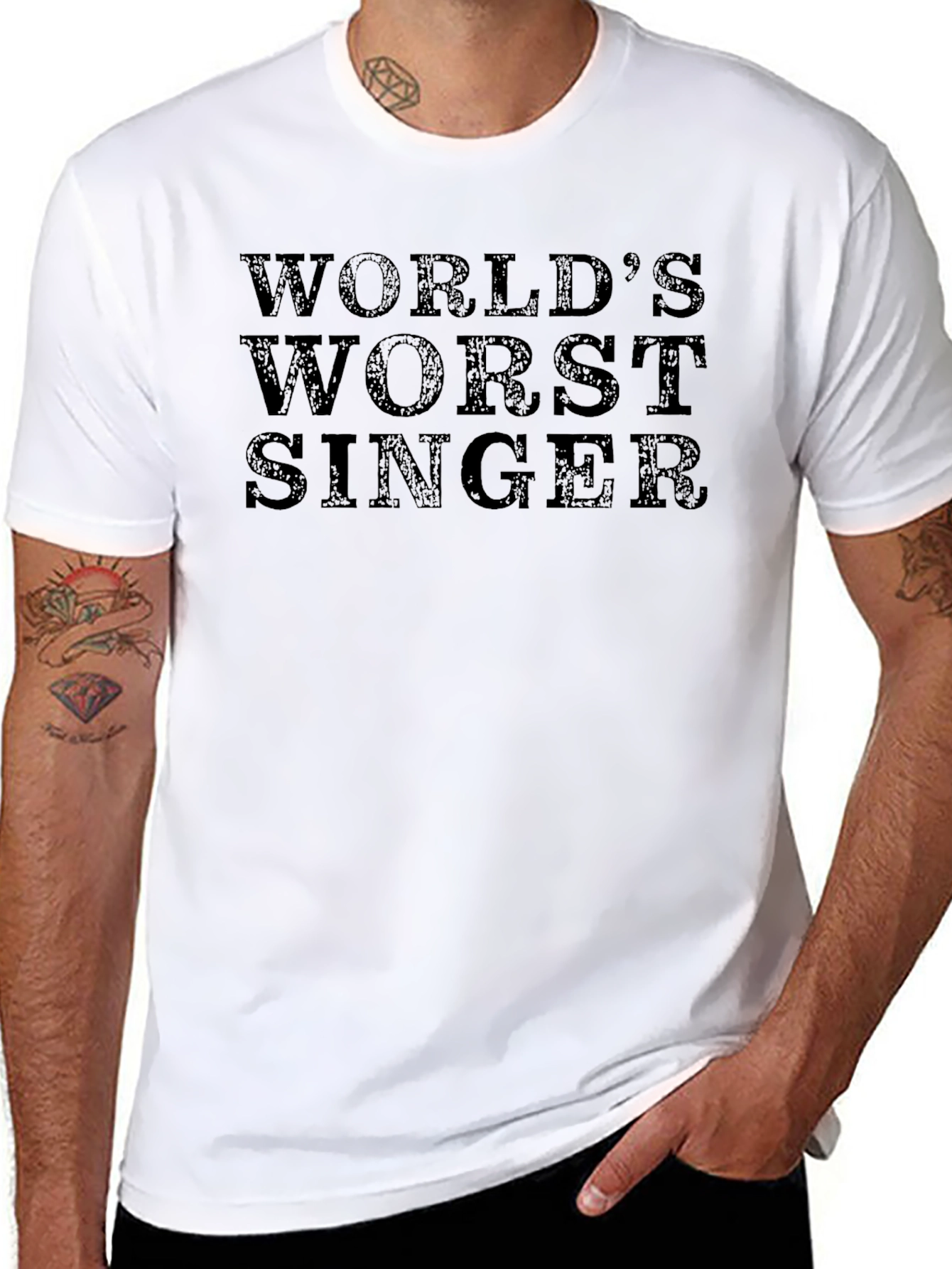 Worlds Worst Singer Funny Graphic T-Shirt