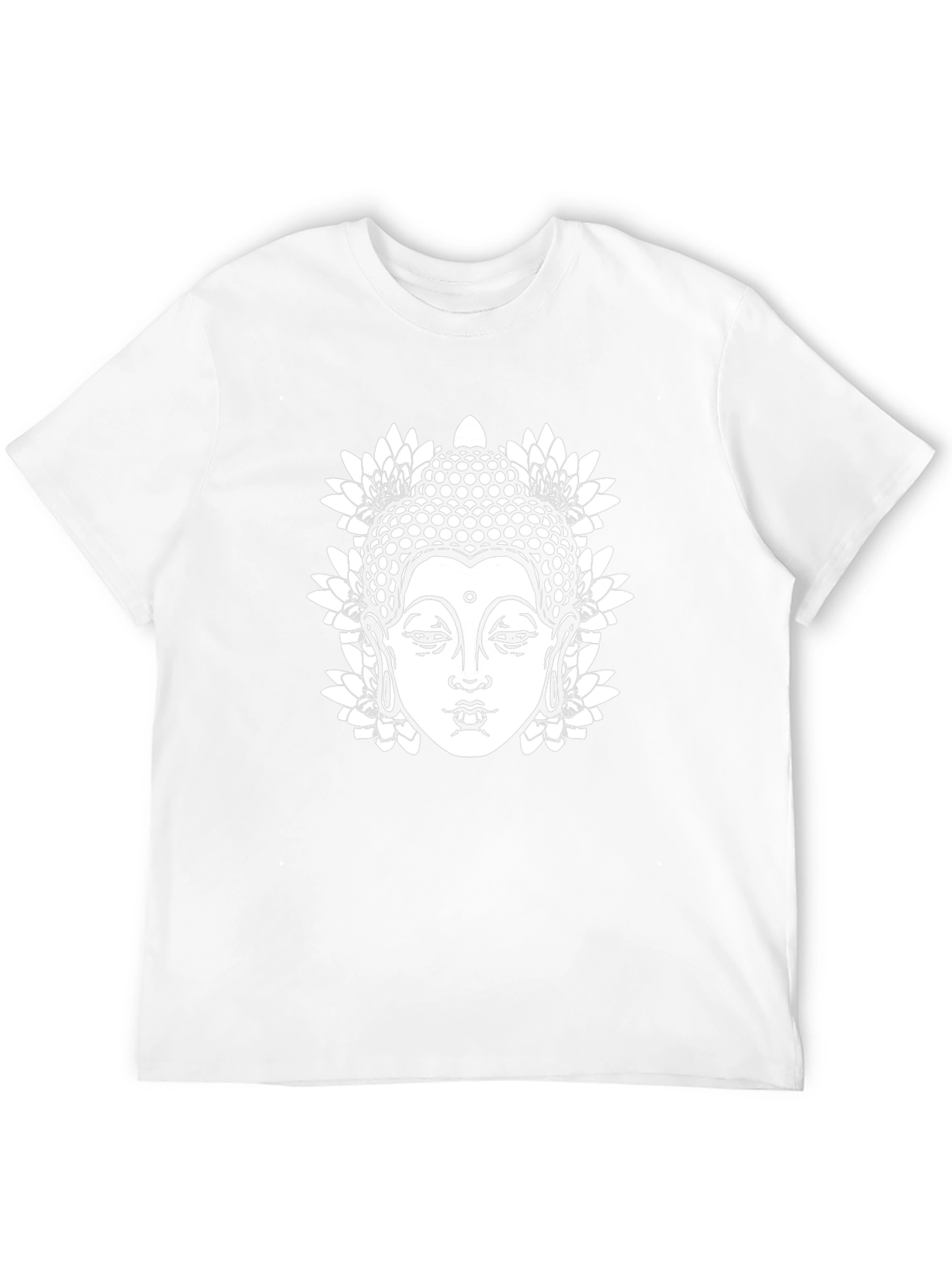 Buddha Lotus Graphic T-Shirt - Black