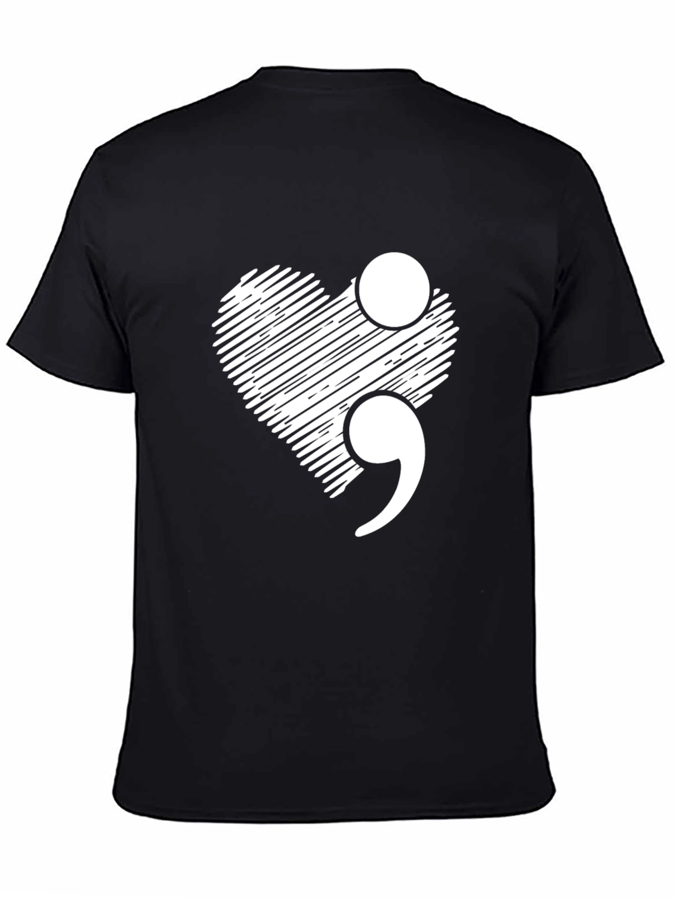 Semicolon Heart Graphic Tee - Mental Health Awareness