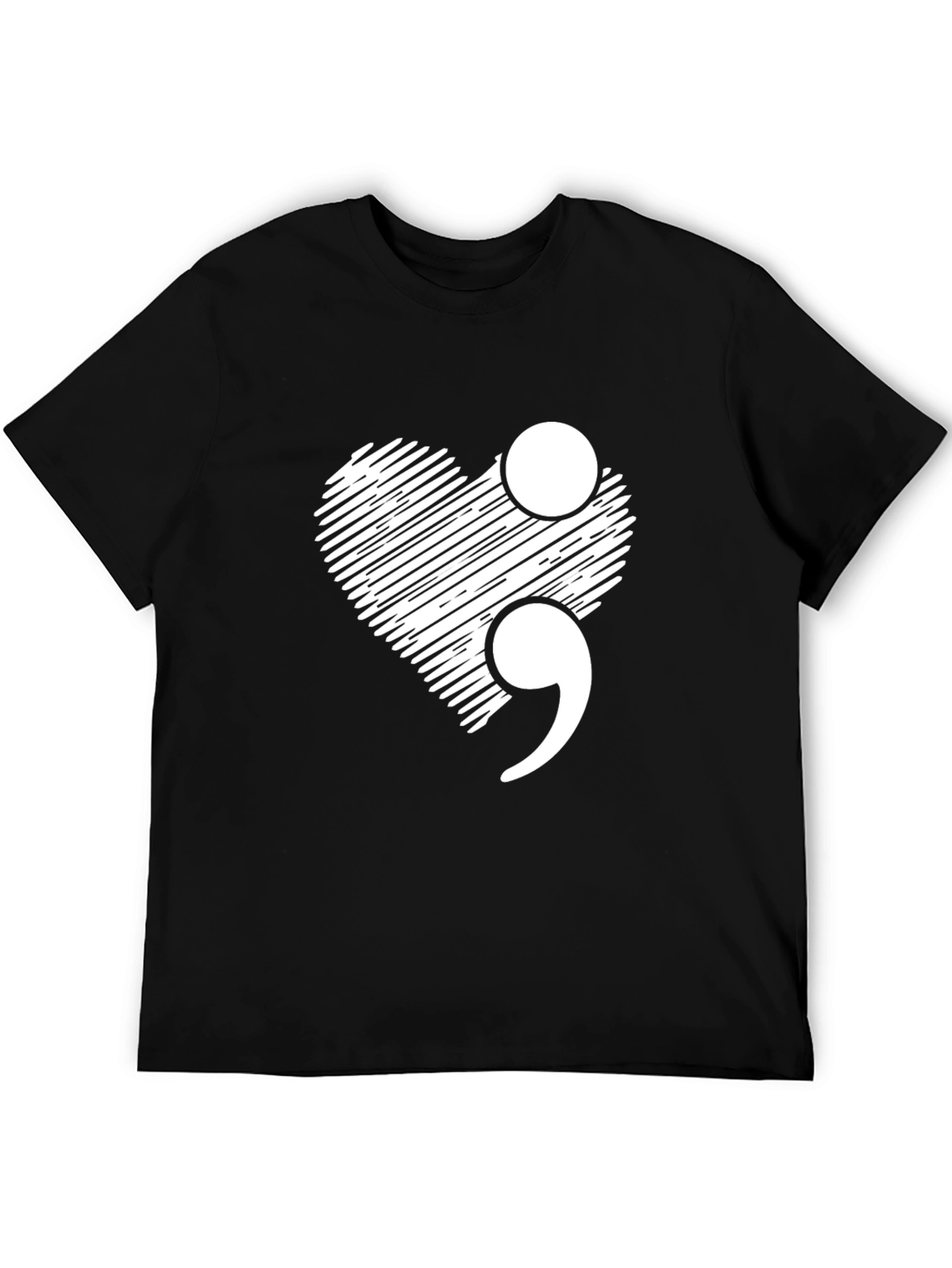 Semicolon Heart Graphic Tee - Mental Health Awareness