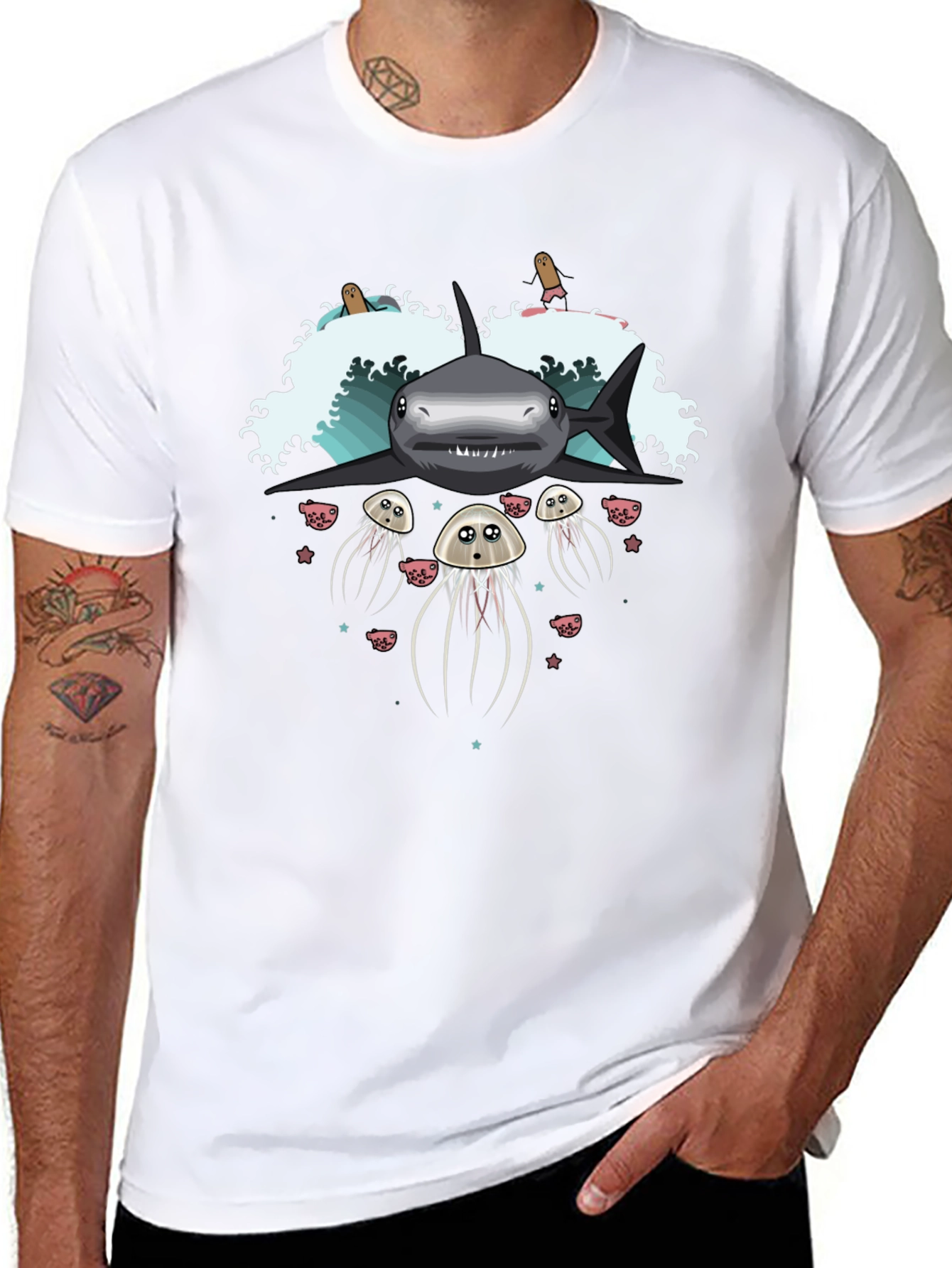 Shark & Jellyfish Graphic Tee