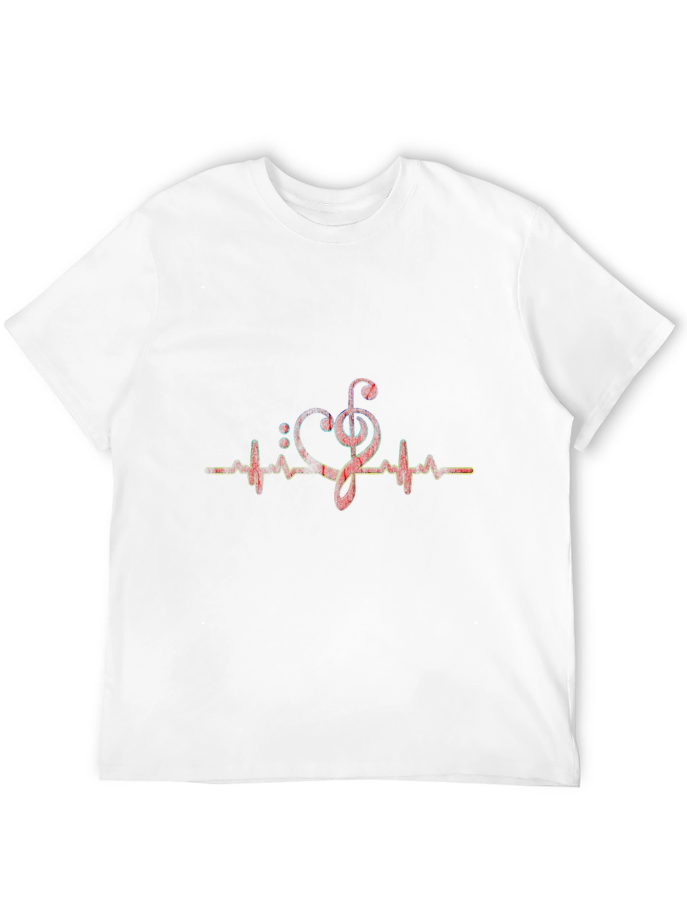 Music Heartbeat Graphic Tee - Black
