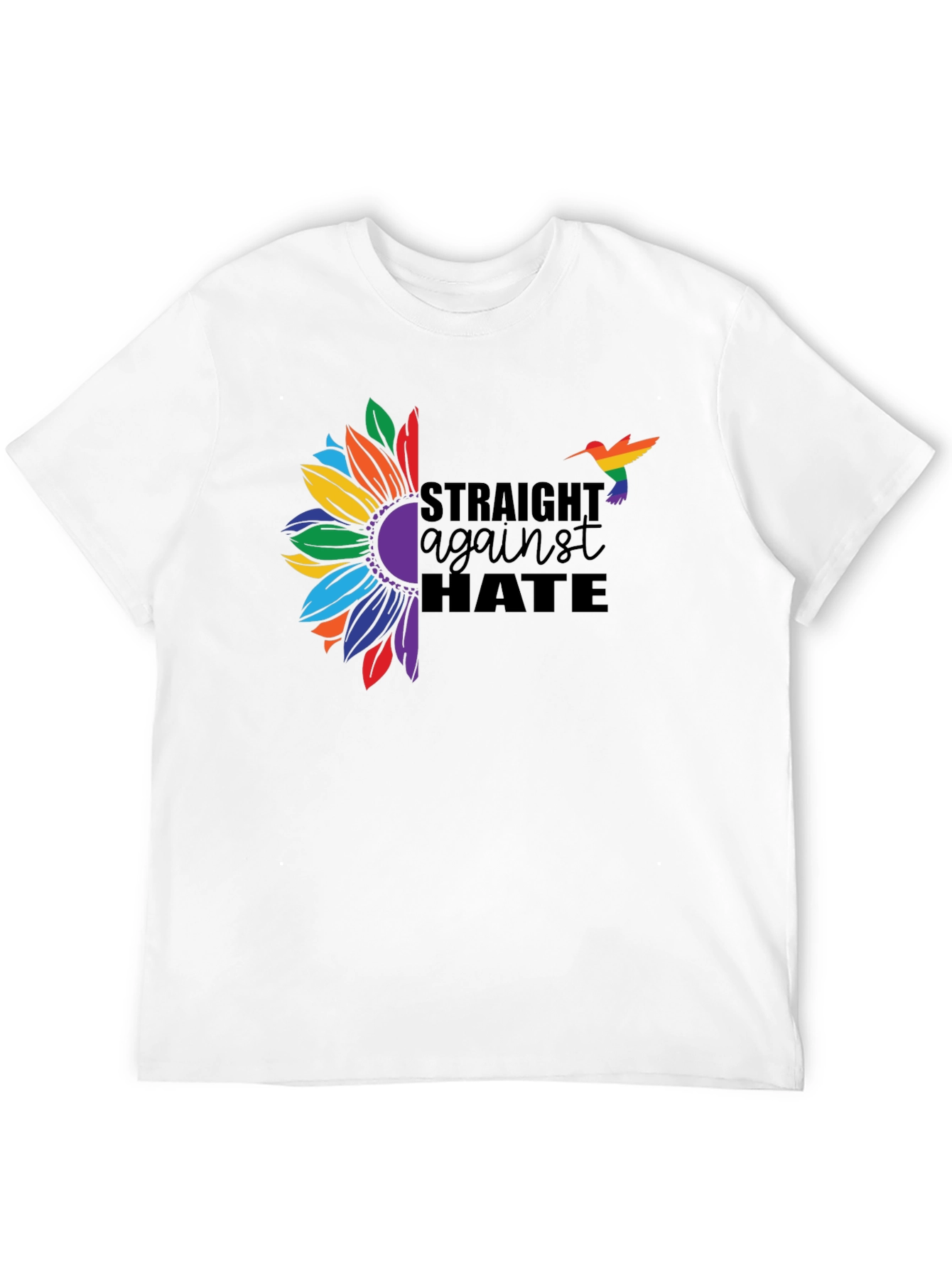 Straight Against Hate Sunflower Pride T-Shirt