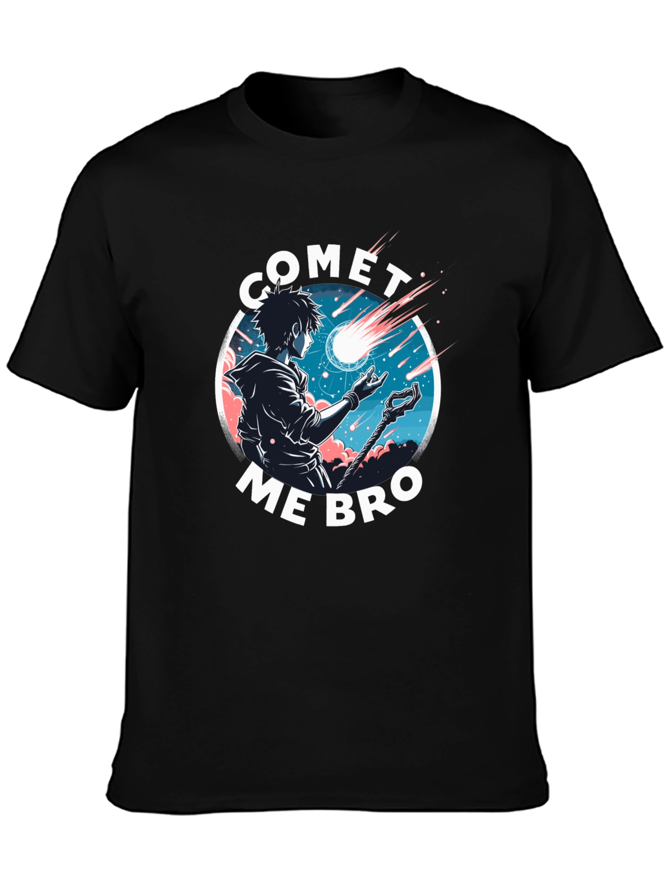 Comet Me Bro Graphic Tee - Black