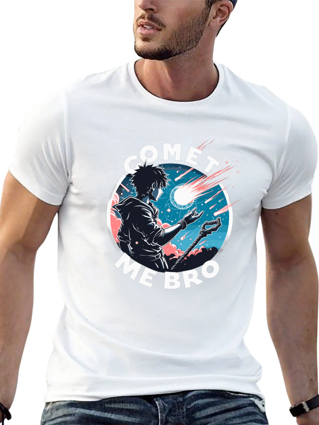 Comet Me Bro Graphic Tee - Black