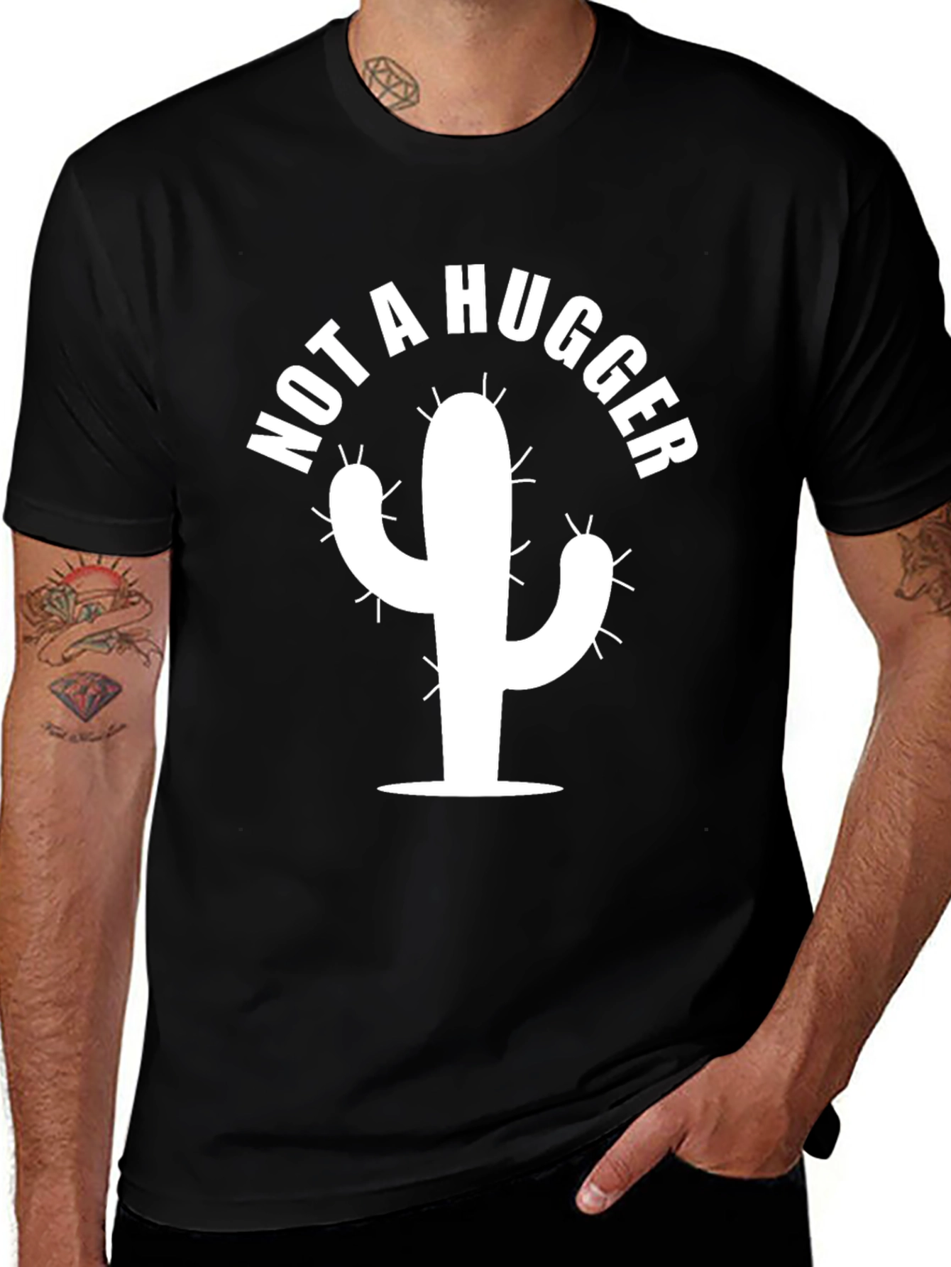 Not a Hugger Cactus Graphic Tee