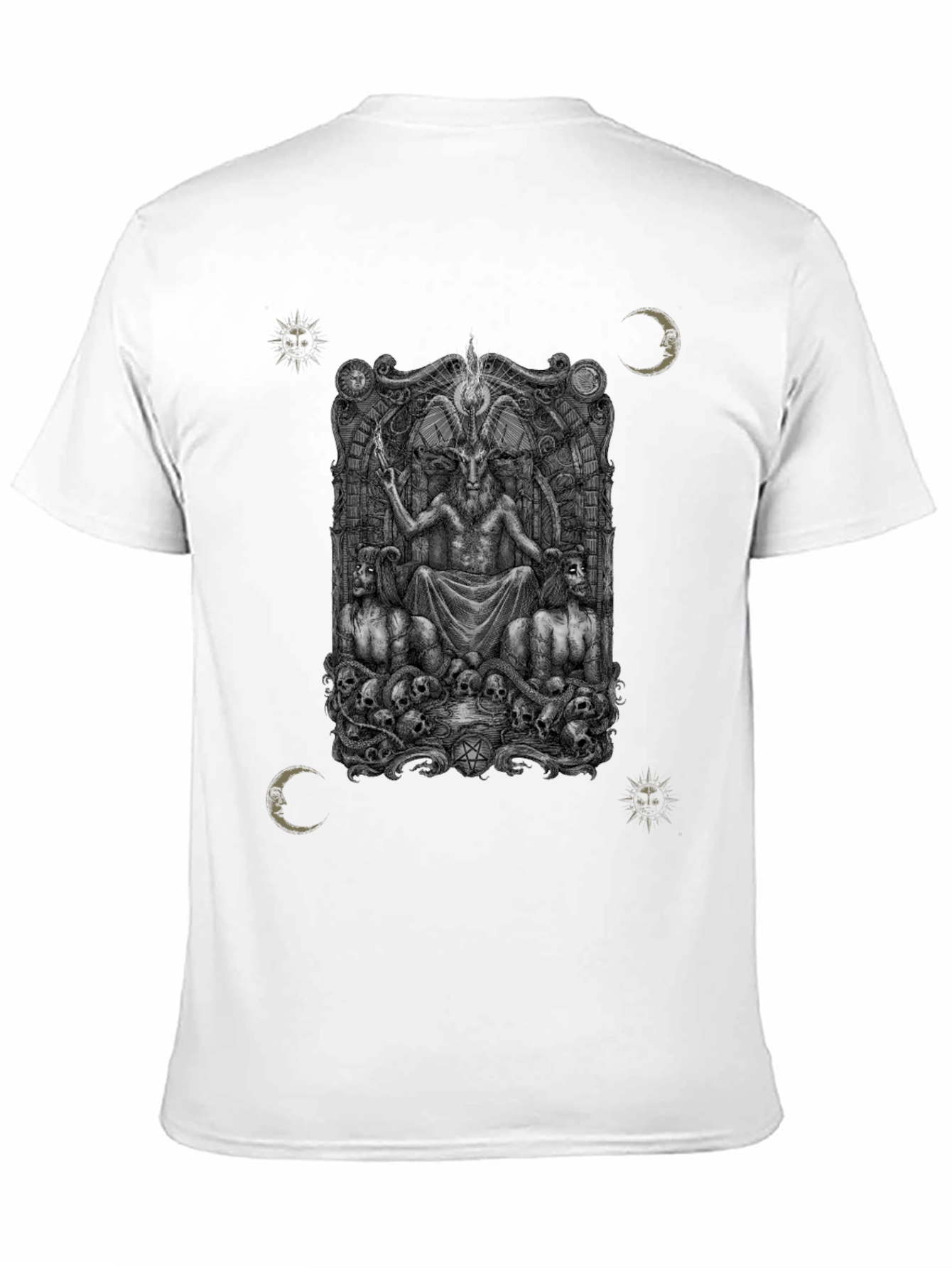Occult Baphomet Graphic Print T-Shirt