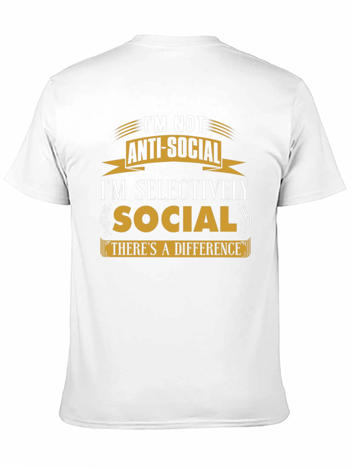 Im Not Anti-Social Mens Black T-Shirt