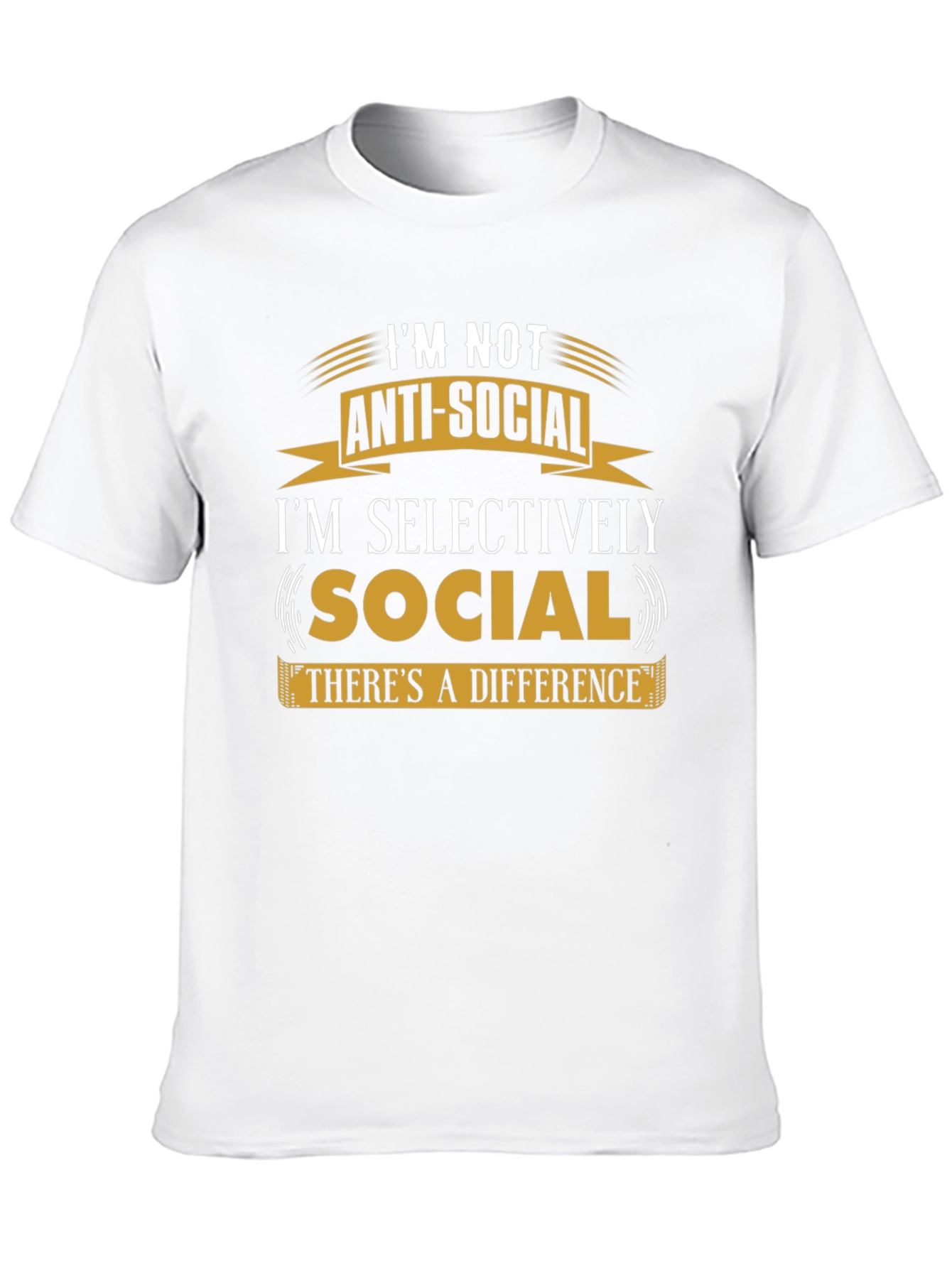 Im Not Anti-Social Mens Black T-Shirt