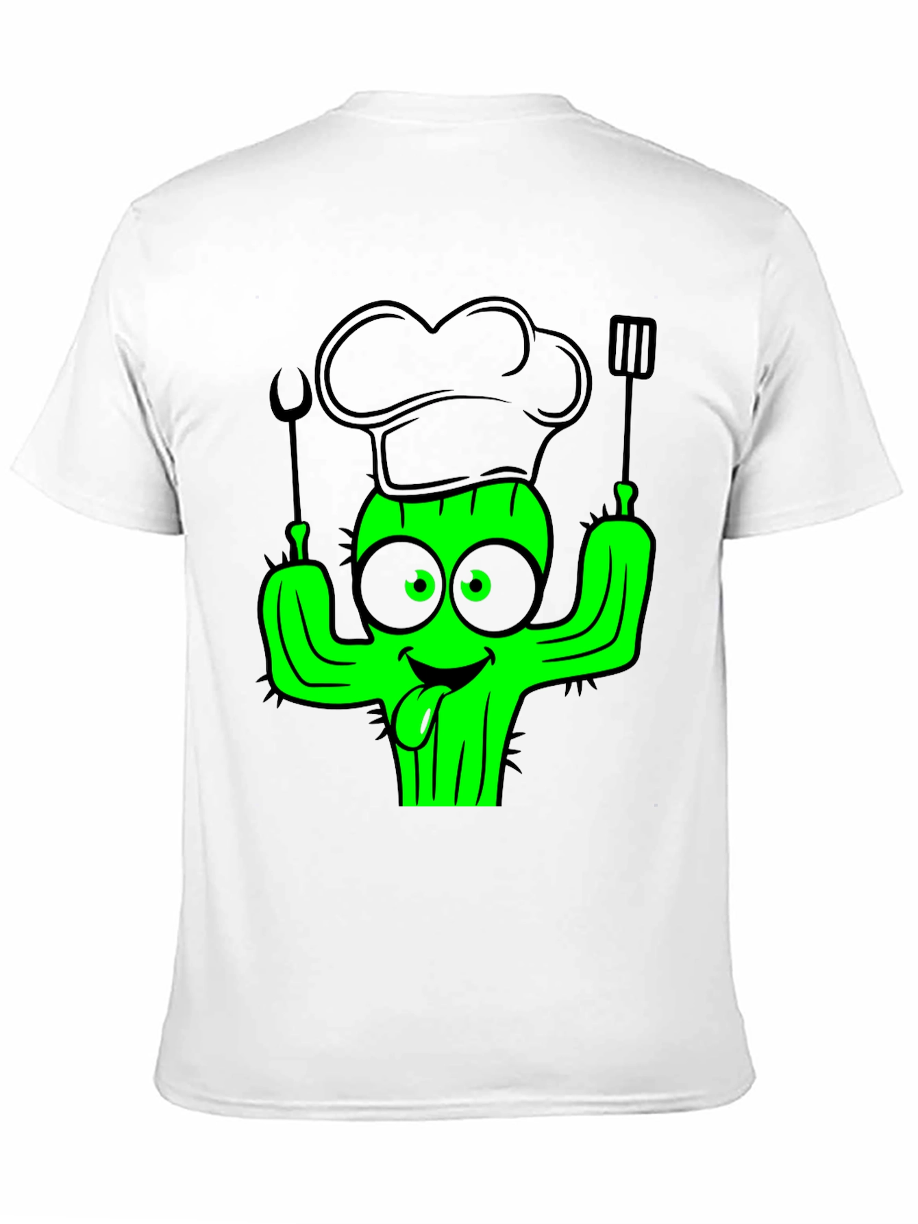 Chef Cactus Black T-Shirt - Funny Cook Graphic Tee