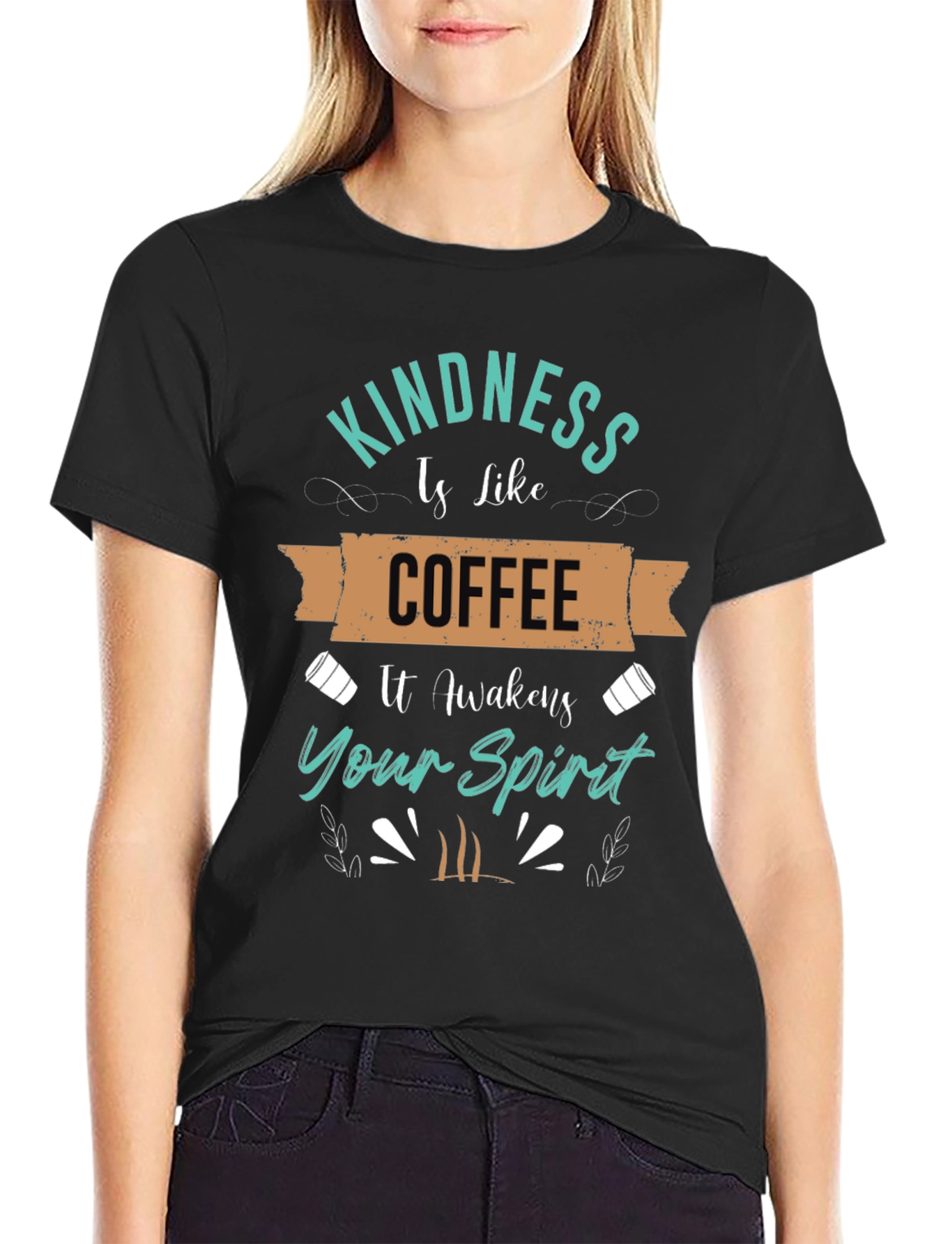 Kindness Coffee T-Shirt - Awaken Your Spirit