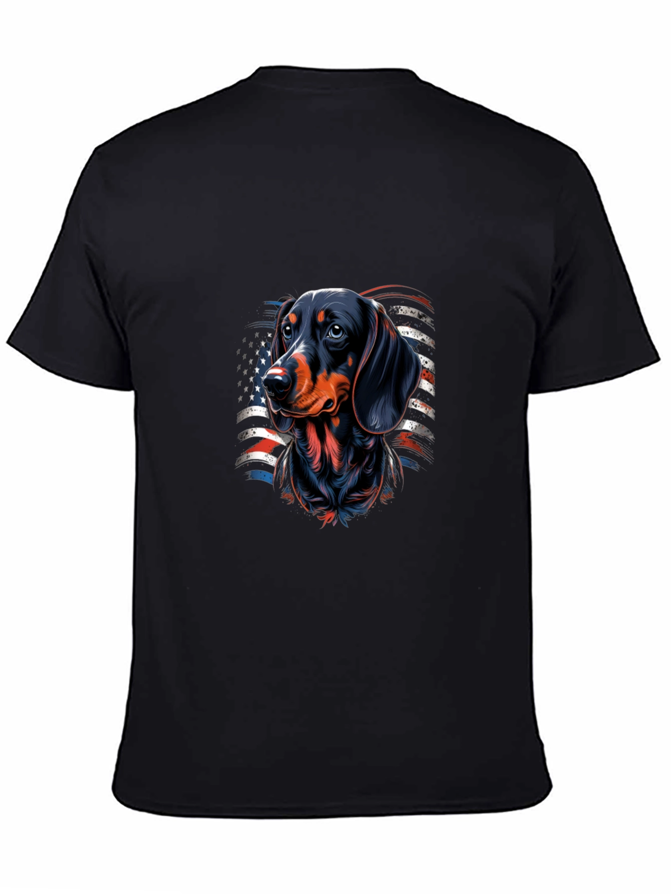 Dachshund USA Flag Graphic T-Shirt
