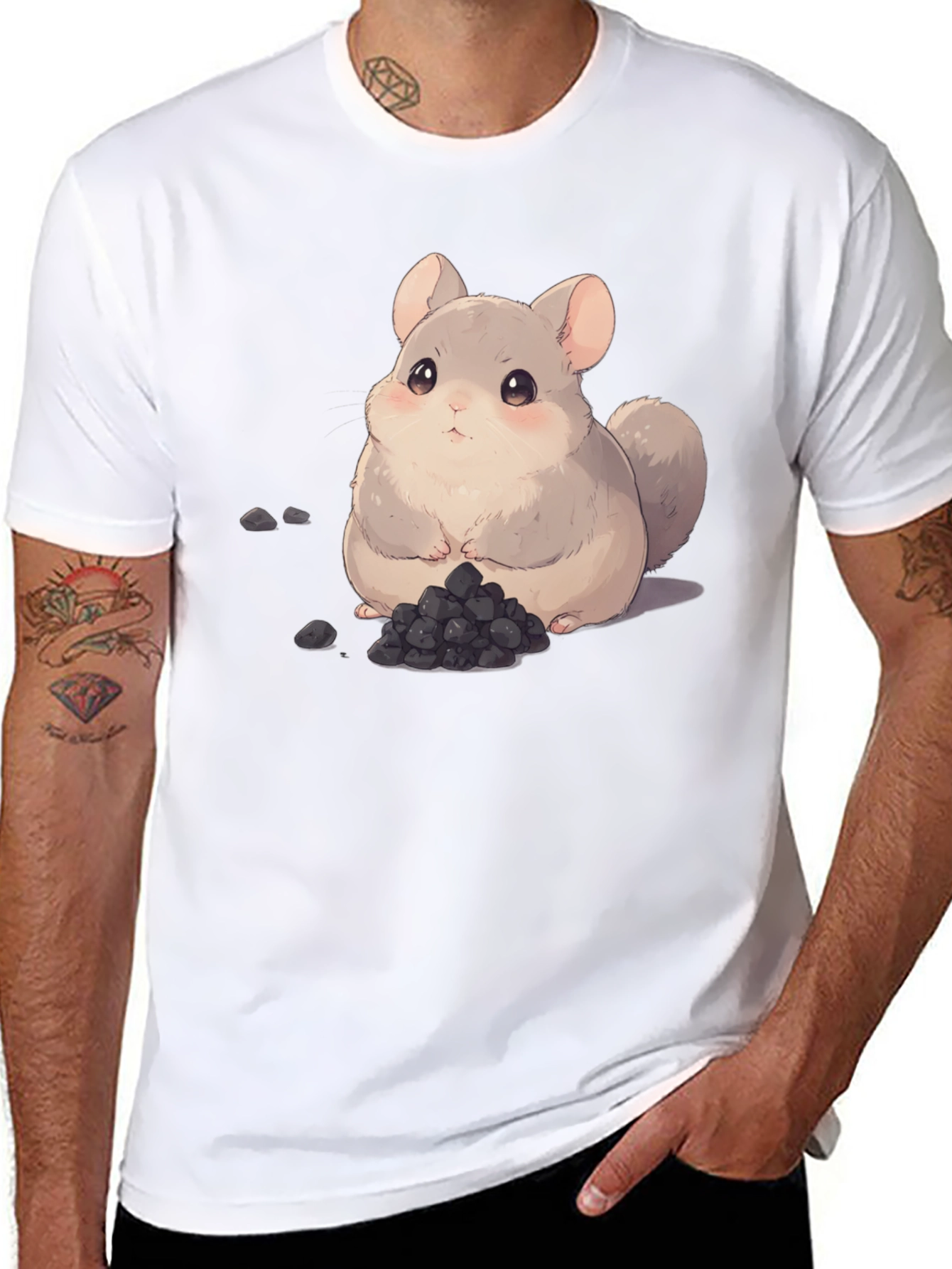Cute Chinchilla Cartoon Graphic Tee