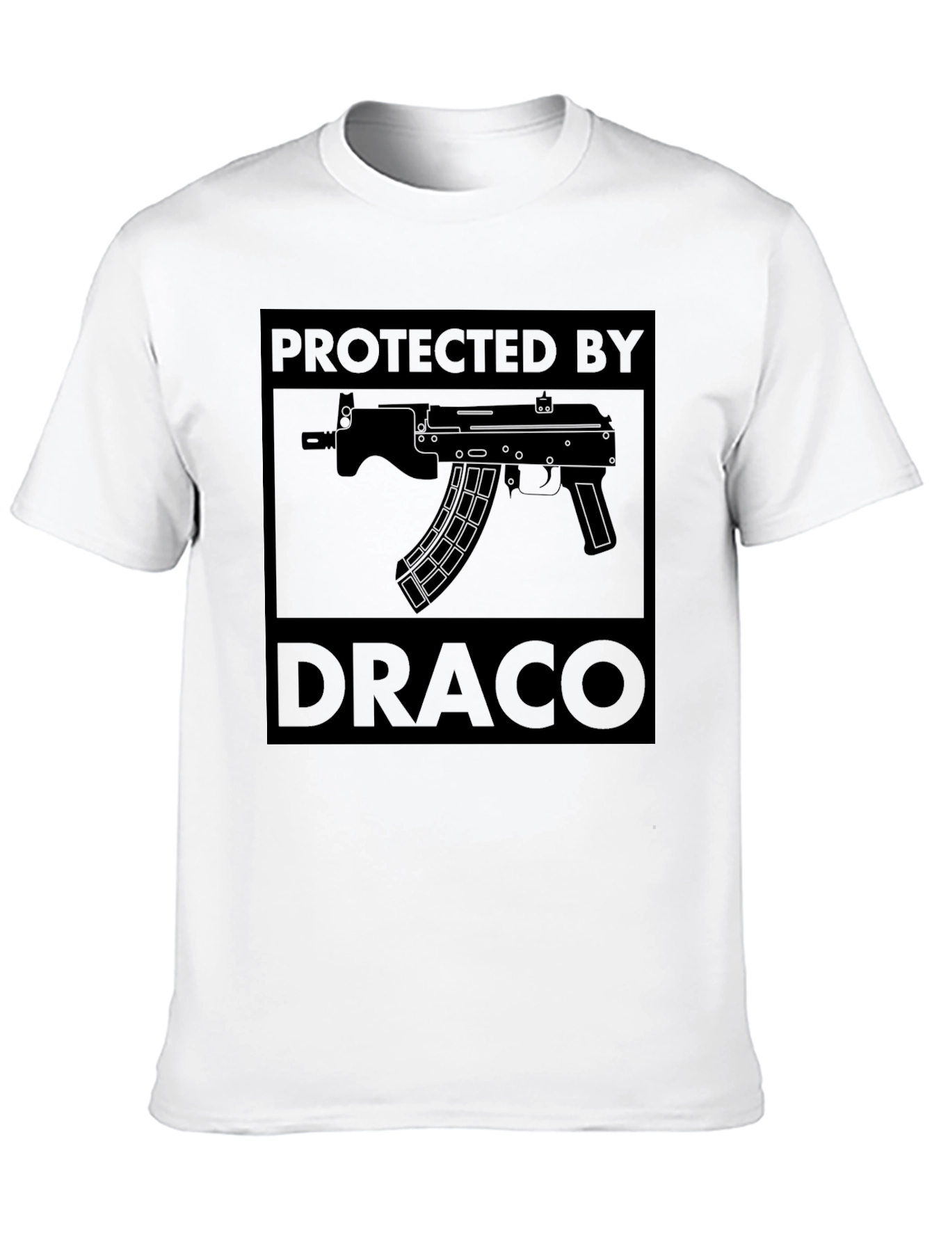 Protected By Draco T-Shirt - Black Graphic Tee