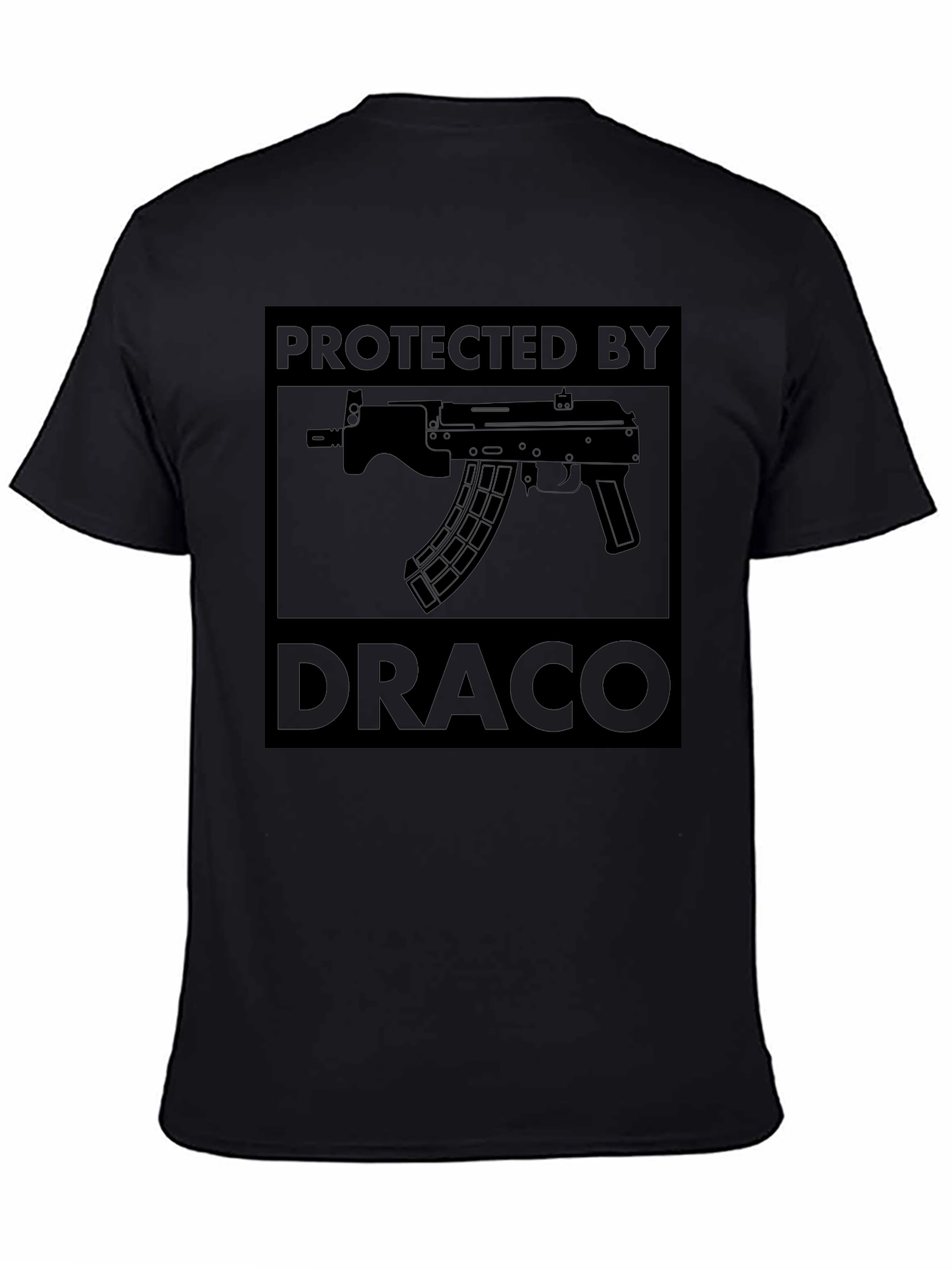 Protected By Draco T-Shirt - Black Graphic Tee
