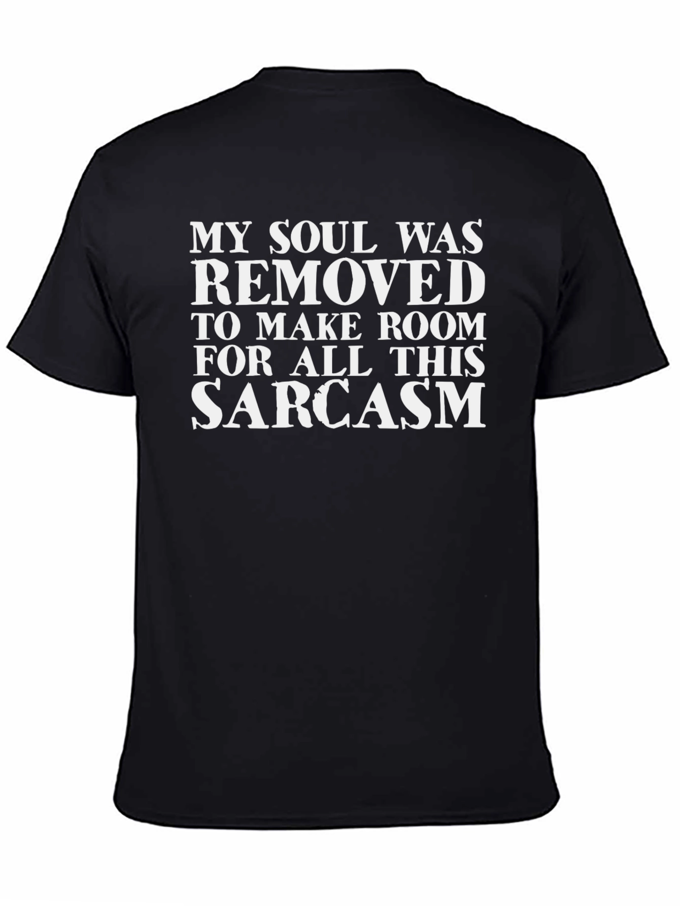 Sarcastic Soul Black Graphic T-Shirt