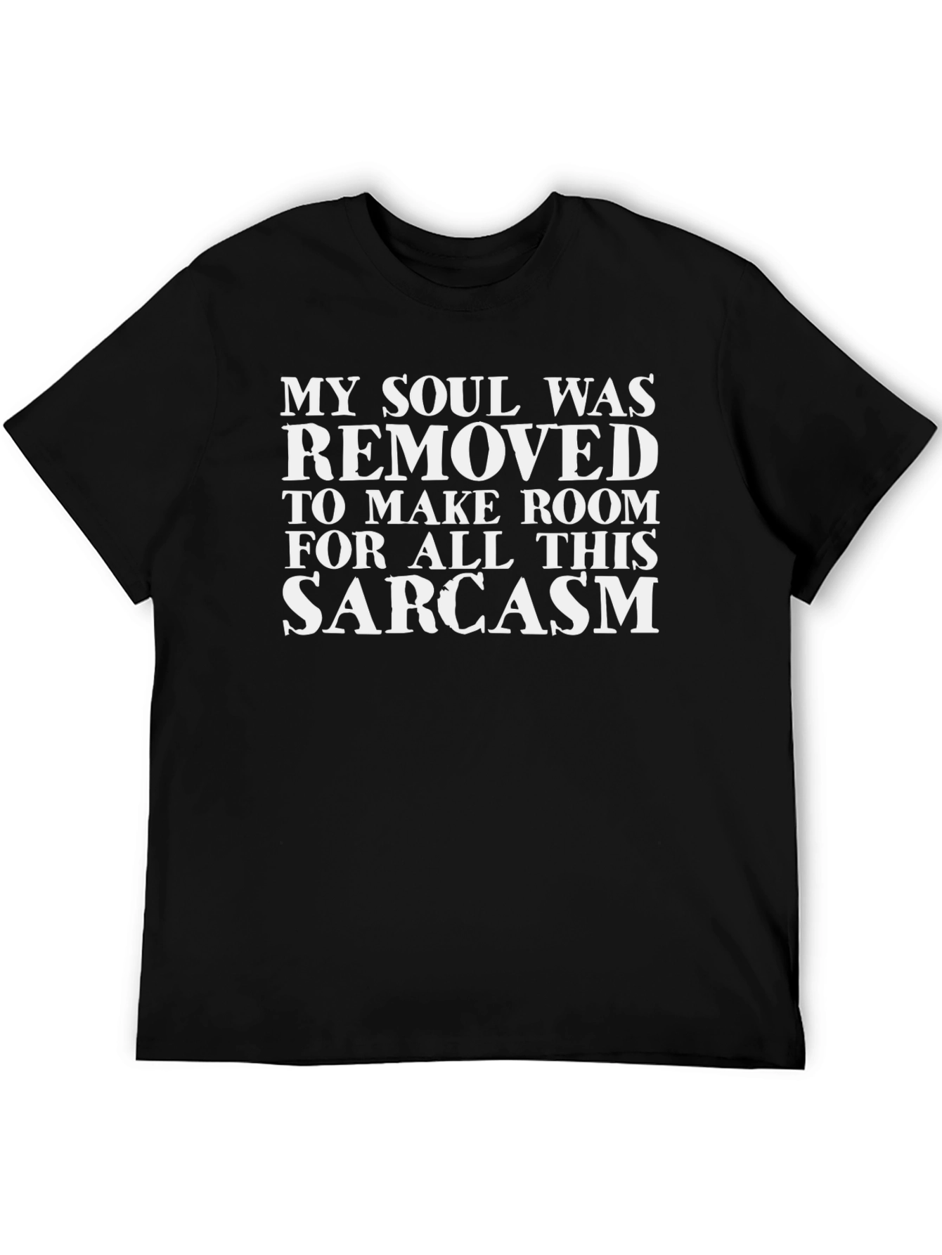 Sarcastic Soul Black Graphic T-Shirt
