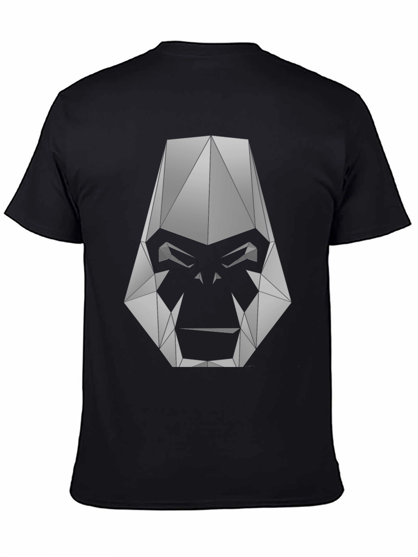 Geometric Gorilla Graphic Tee - Black