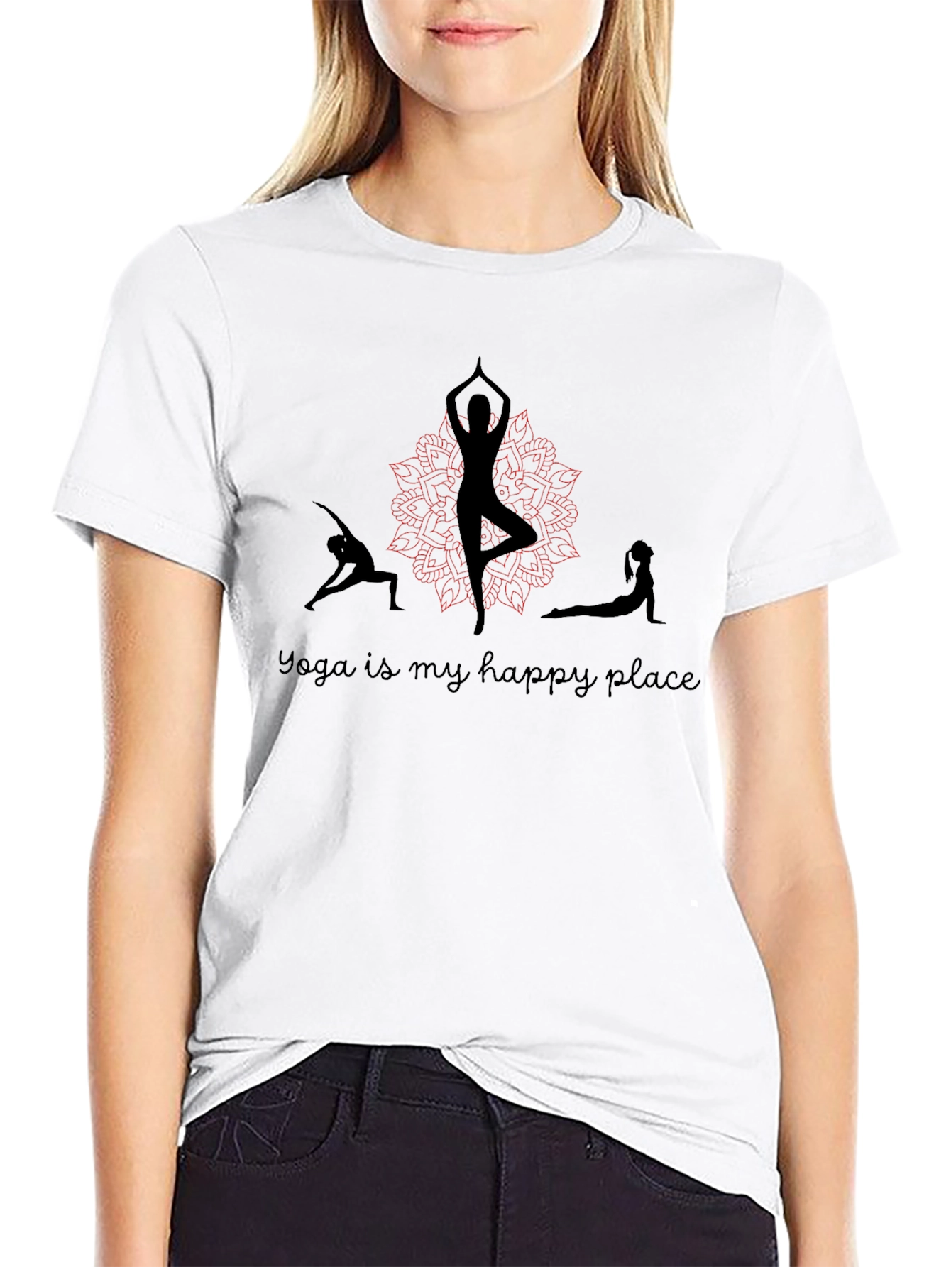Yoga is My Happy Place Graphic Tee