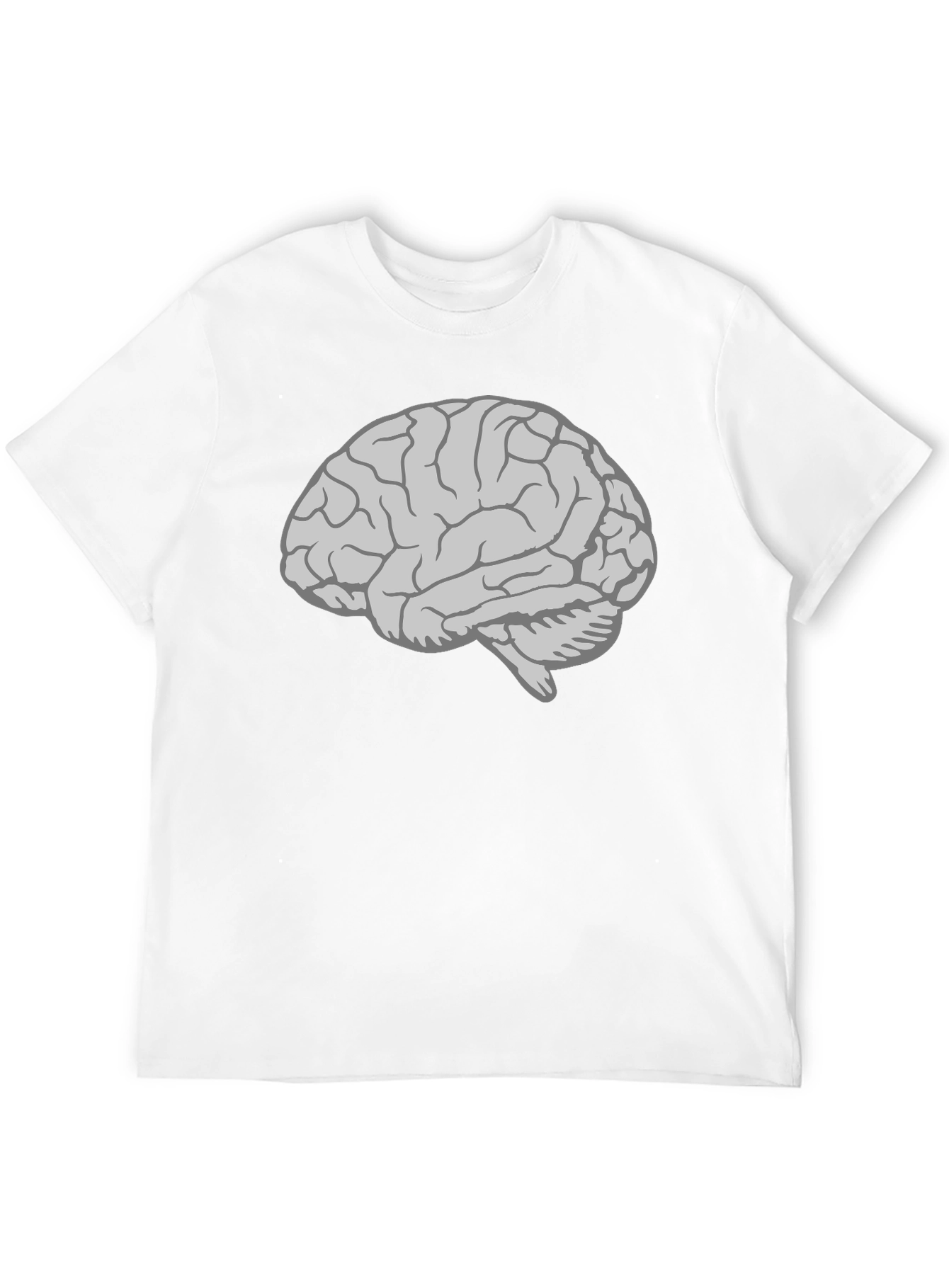 Brain Graphic T-Shirt - Mens Black Cotton Tee