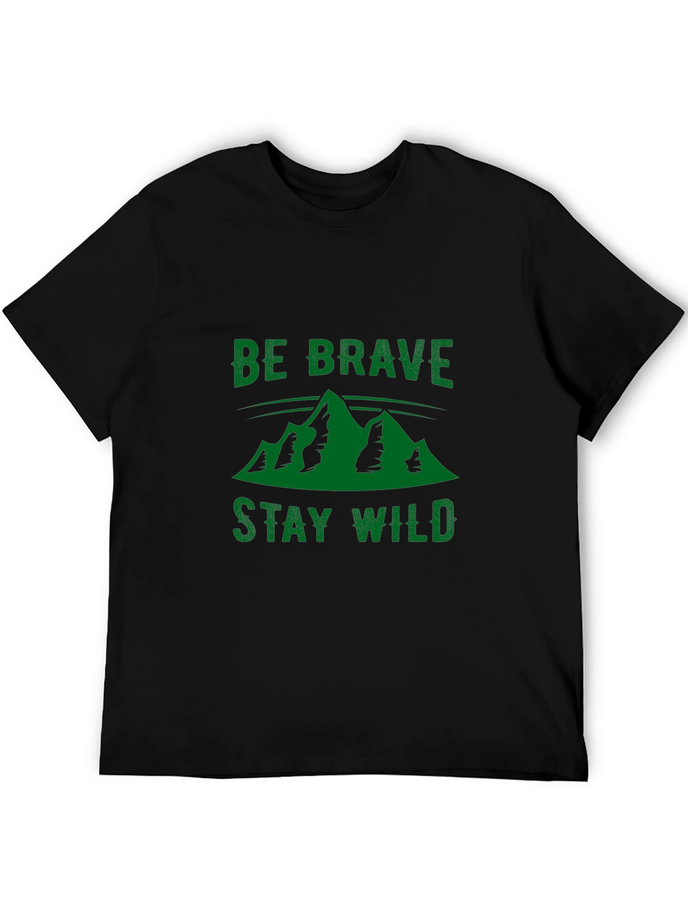 Be Brave Stay Wild Black Graphic Tee